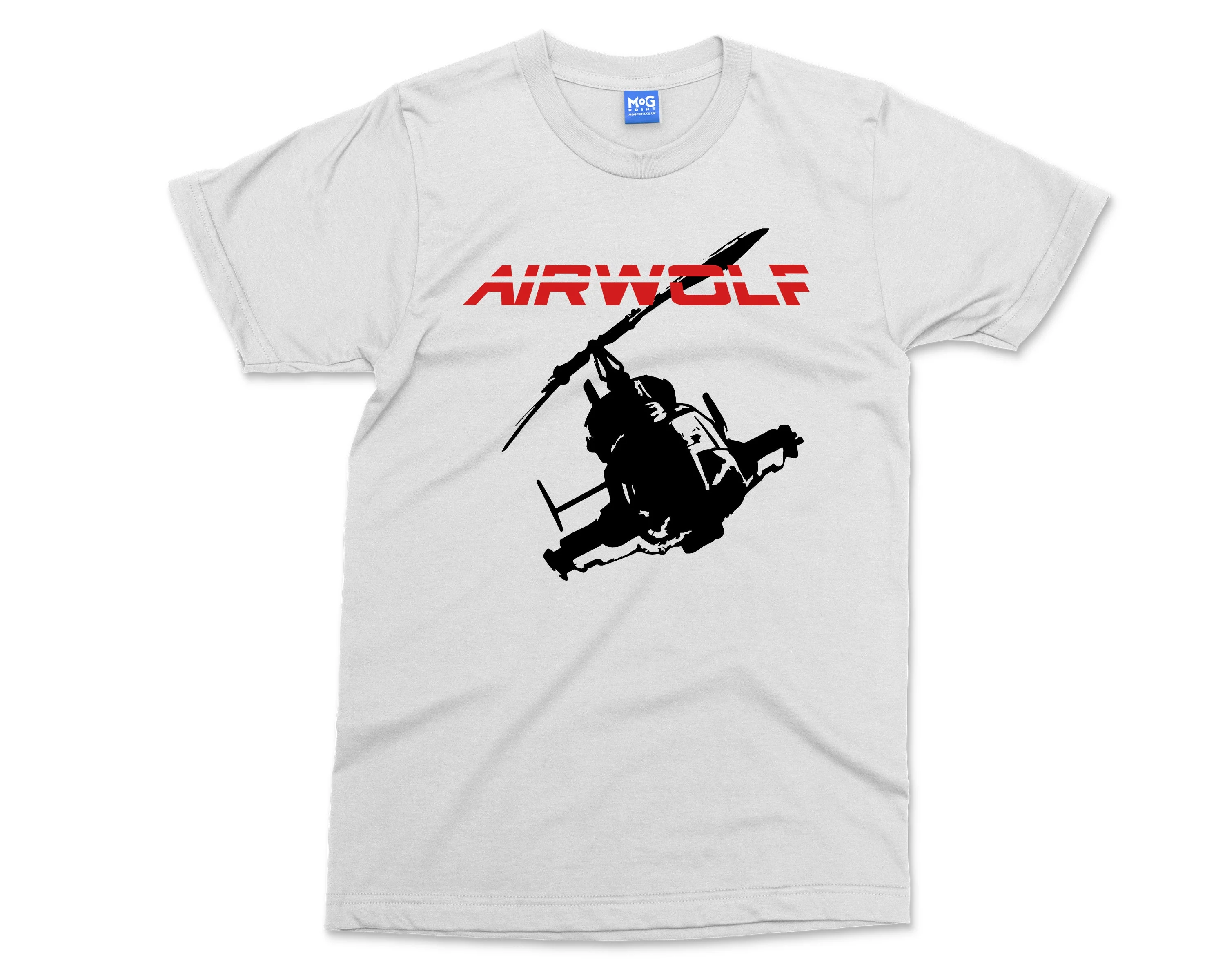 Airwolf Helicopter Inspired T-shirt 80's Classic Movie Film Eighties Fashion Men's Top - Image 3