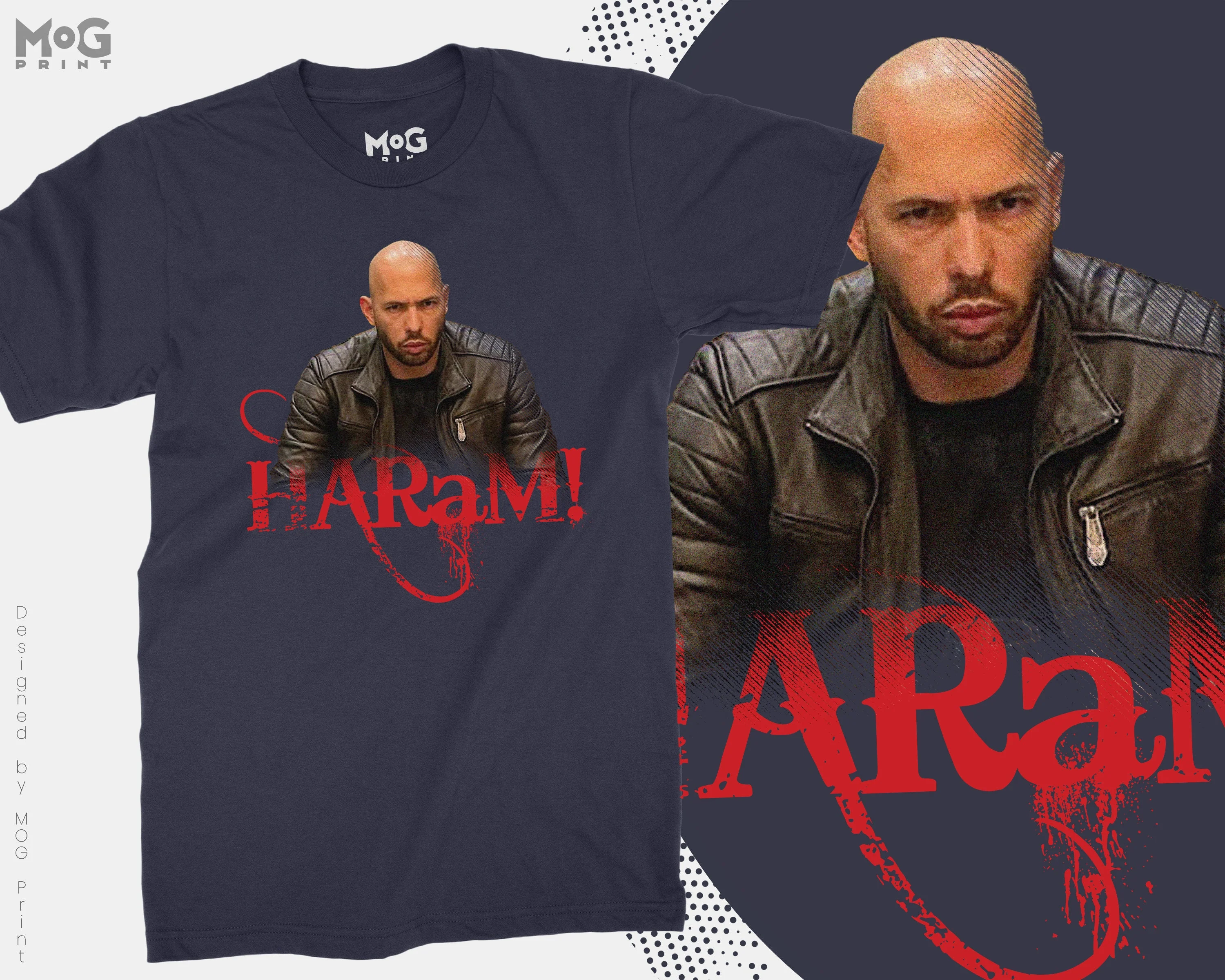 Andrew Tate Haram T-shirt Merch Top G Sheikh Andrew Tate Muslim Hustler Tatespeech Intellectual Influencer Viral Social Media GOAT UK Legend - Image 3