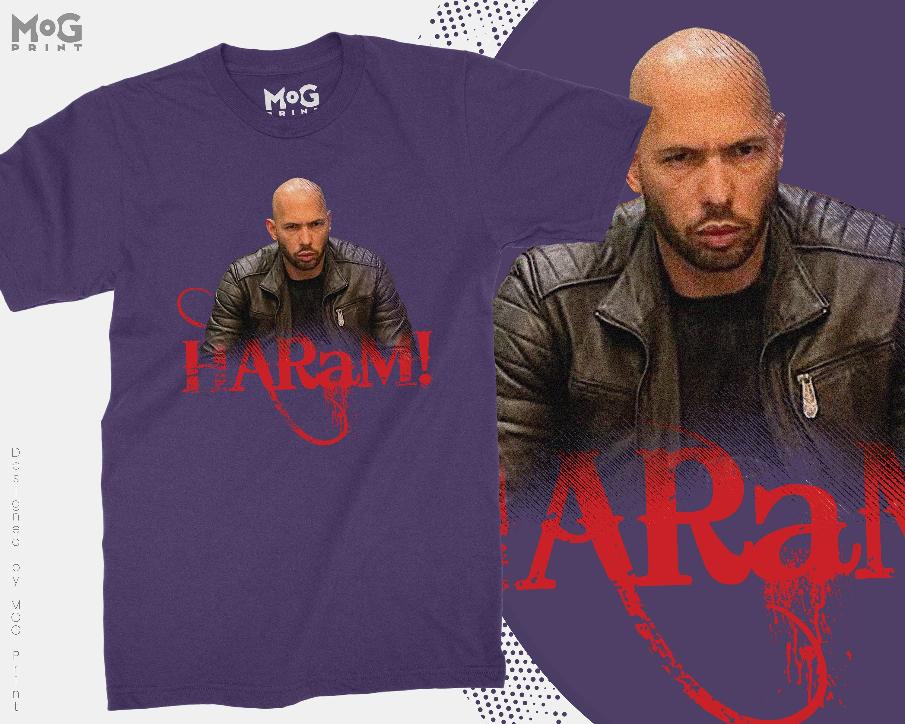 Andrew Tate Haram T-shirt Merch Top G Sheikh Andrew Tate Muslim Hustler Tatespeech Intellectual Influencer Viral Social Media GOAT UK Legend - Image 4