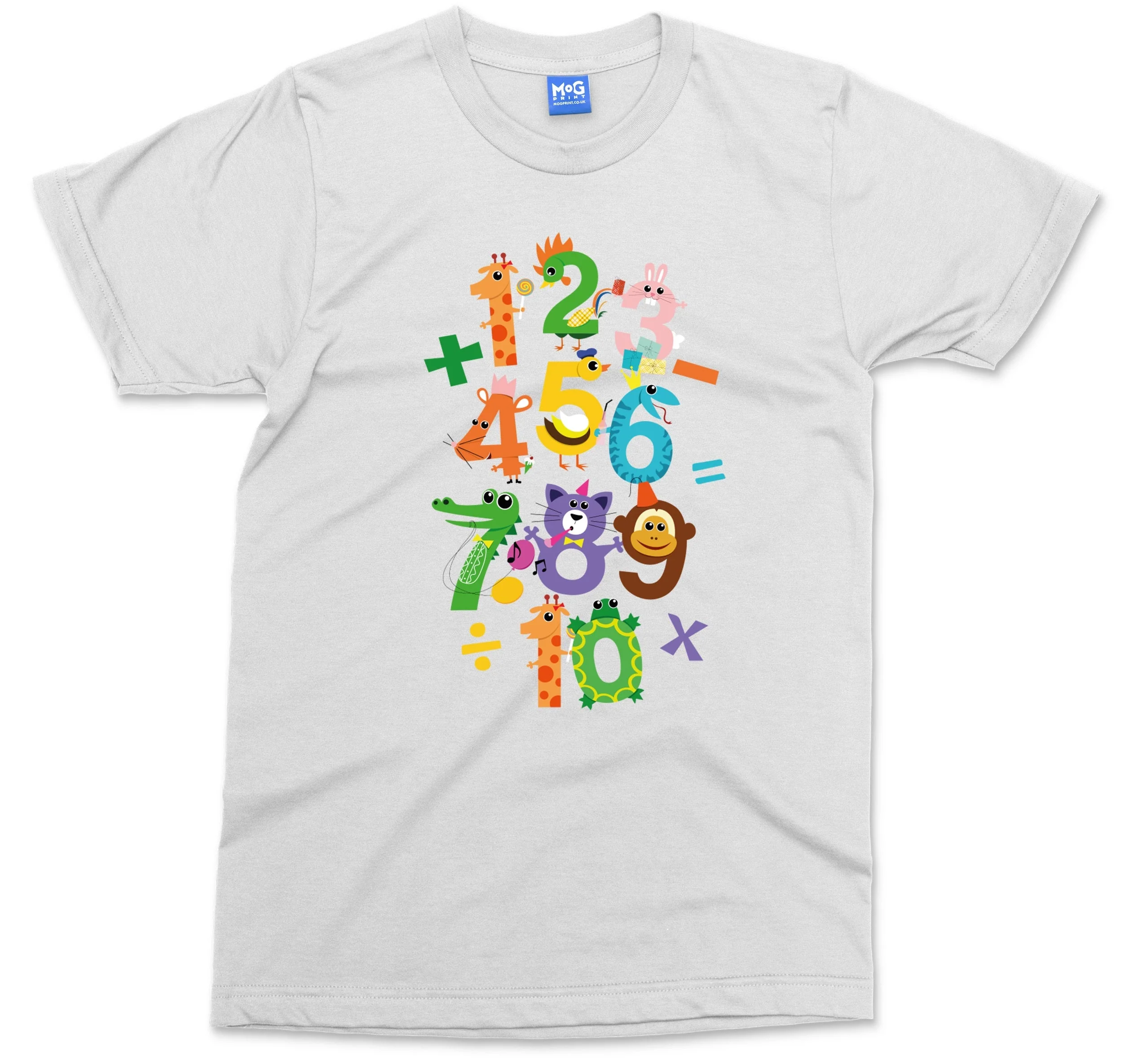 Animals Numbers T-shir, World Maths Day Shirt, Funny Kids Number tshirt Childrens Animal Print Boy Girl Maths Day Gifts Children's T shirt - Image 3