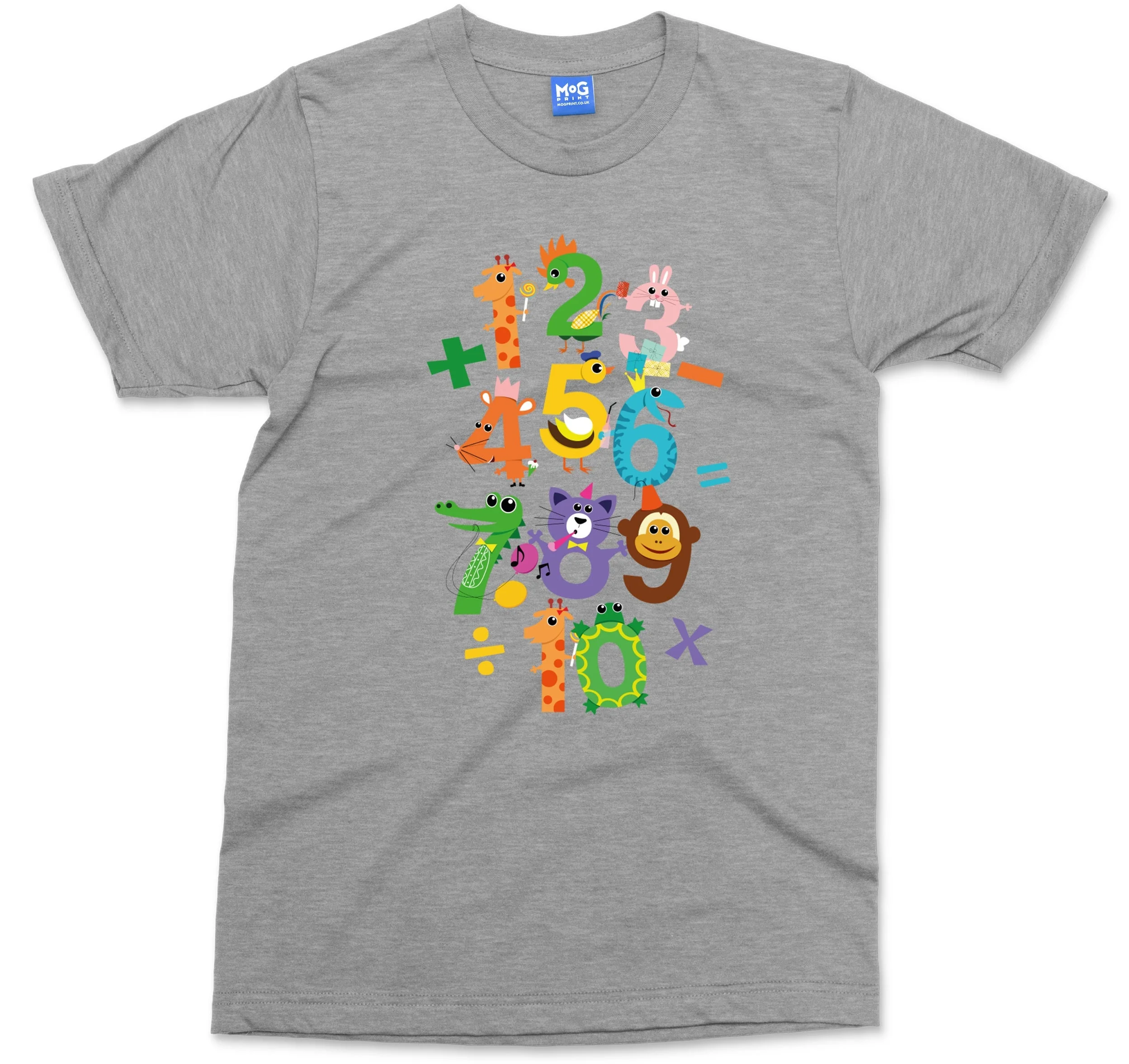 Animals Numbers T-shir, World Maths Day Shirt, Funny Kids Number tshirt Childrens Animal Print Boy Girl Maths Day Gifts Children's T shirt - Image 5