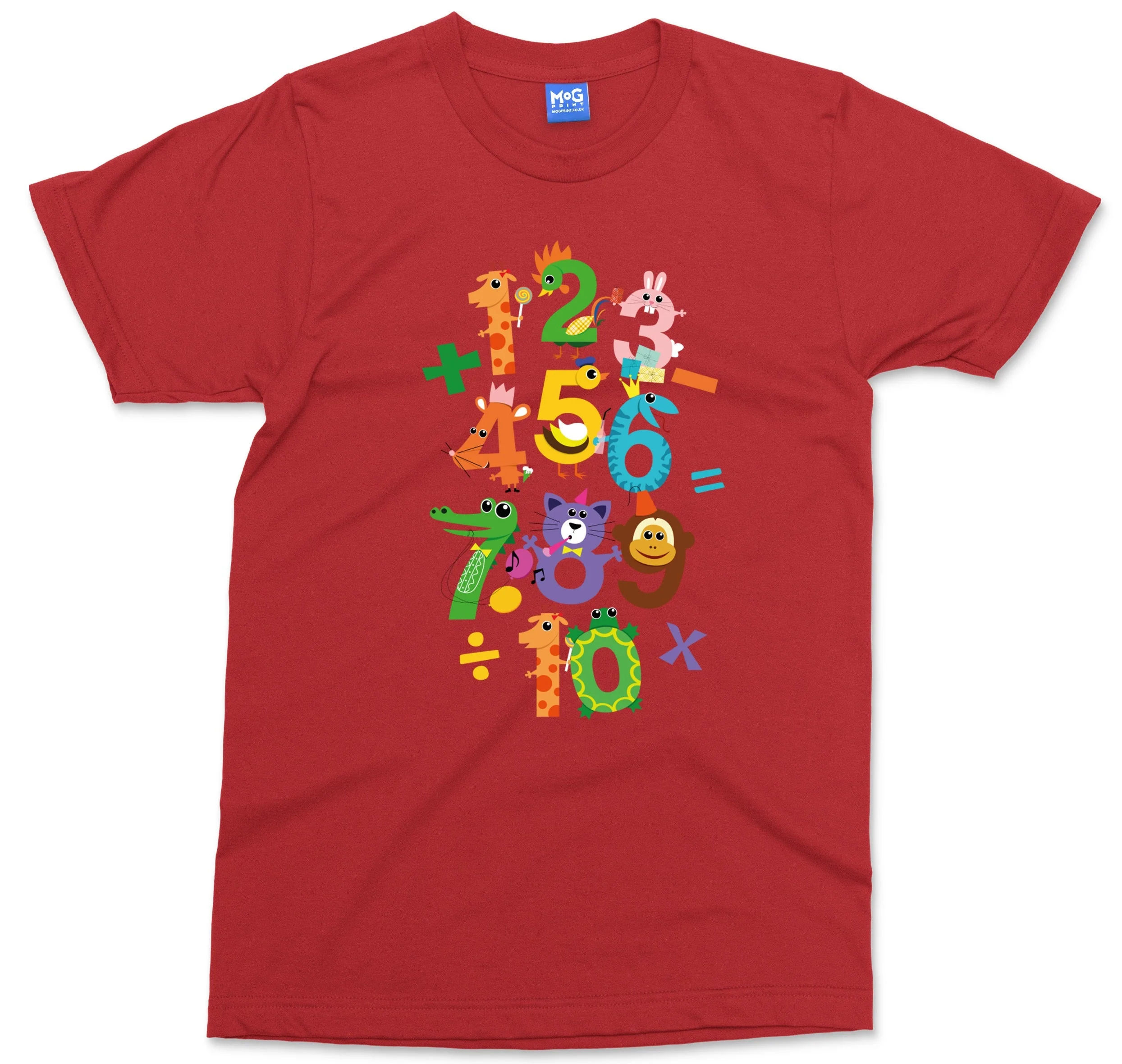 Animals Numbers T-shir, World Maths Day Shirt, Funny Kids Number tshirt Childrens Animal Print Boy Girl Maths Day Gifts Children's T shirt - Image 6