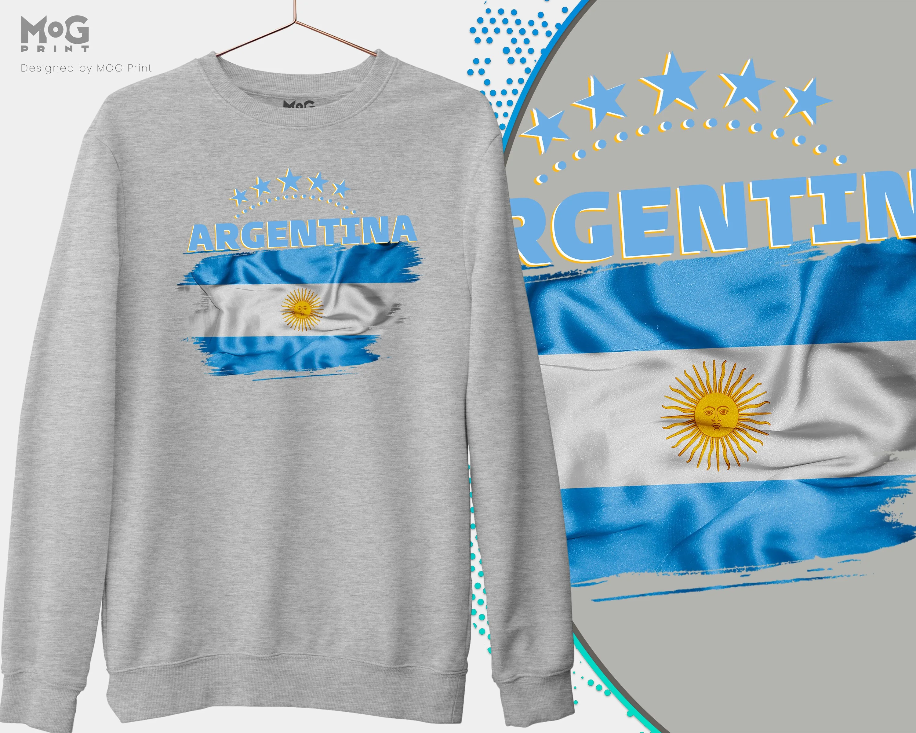 ARGENTINA FLAG Jumper Argentina Shirt Football WorId Argentina National Football Cup Argentina Team Cup Argentina Flag Souvenir Sweatshirt - Image 2