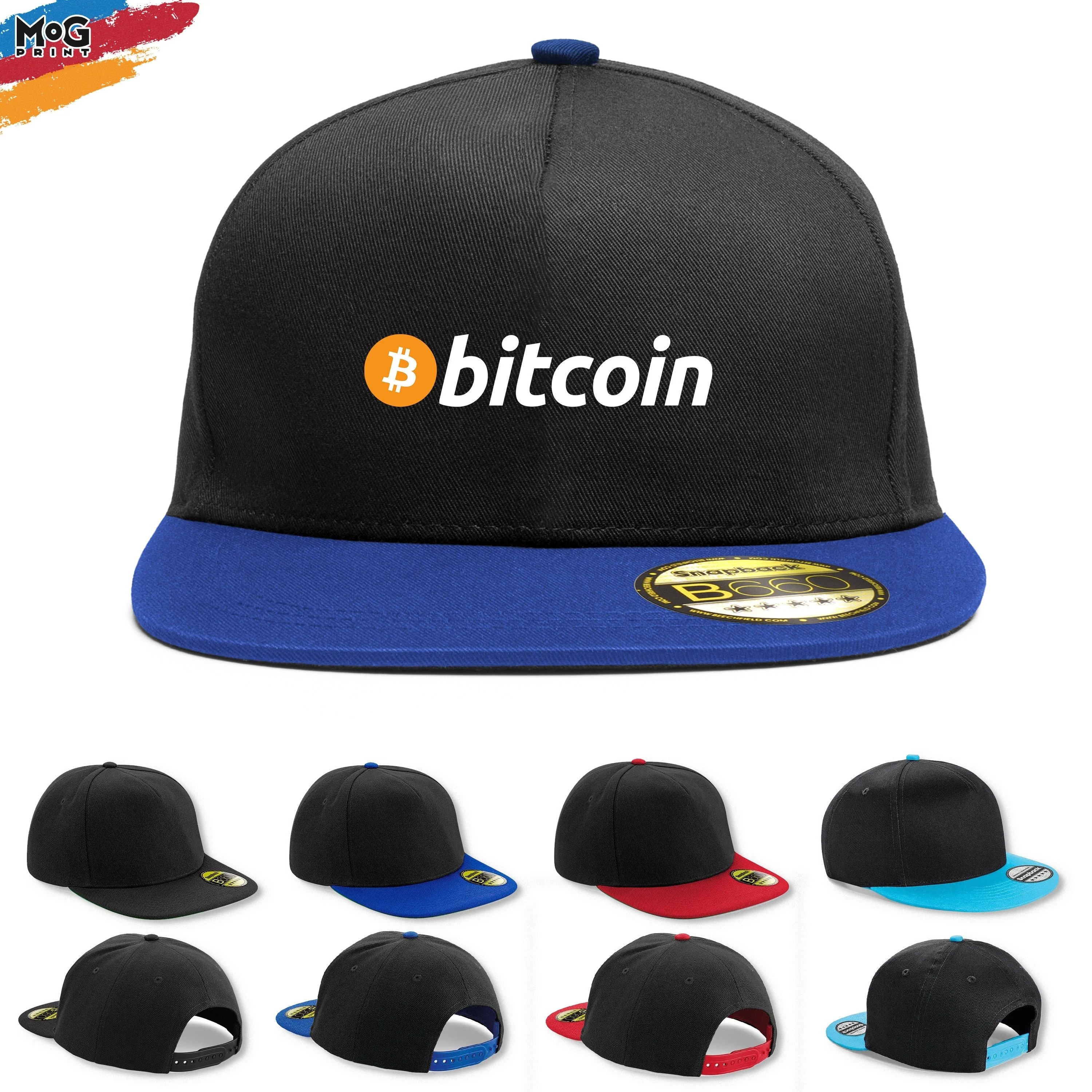 Bitcoin Logo Snapback Hat, Bitcoin Hat, Btc Crypto Currency Coin Logo, Bitcoin Cryptocurrency Trader Investor Gift, Adult Unisex Hat Cap - Image 4