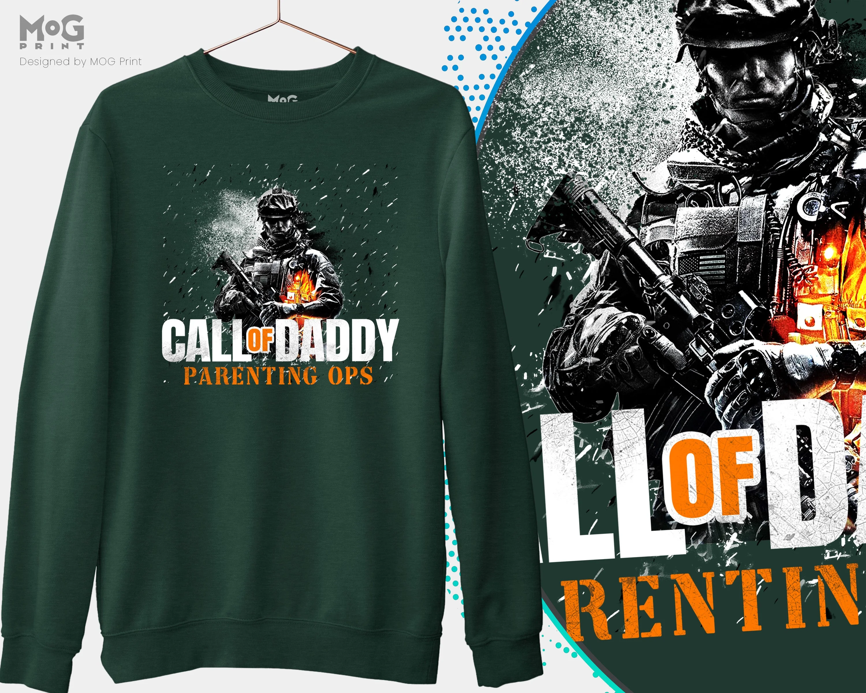 Call Of Daddy Parenting Printed Sweatshirt, Gamer Dad Sweater, Father's Day Gifts, Funny Gaming Hooded Jumper, New Dad Trendy Sweatshirt - Image 4