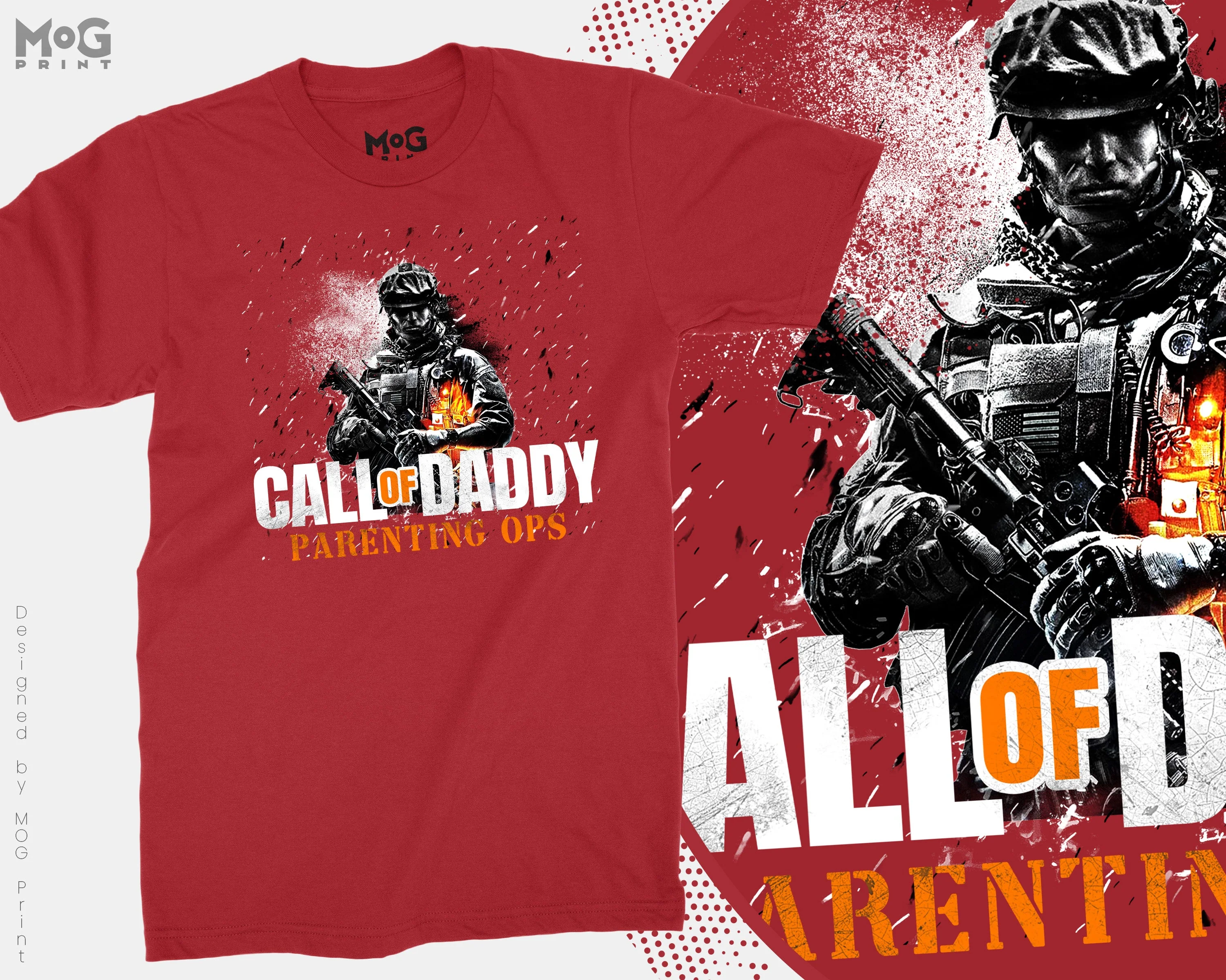 Call of Daddy T-shirt, Funny FPS Video Game Top For Gamer Dad, Parenting Cool Soldier Dad Father's Day Gift Idea For Grandad Daddy - Image 9