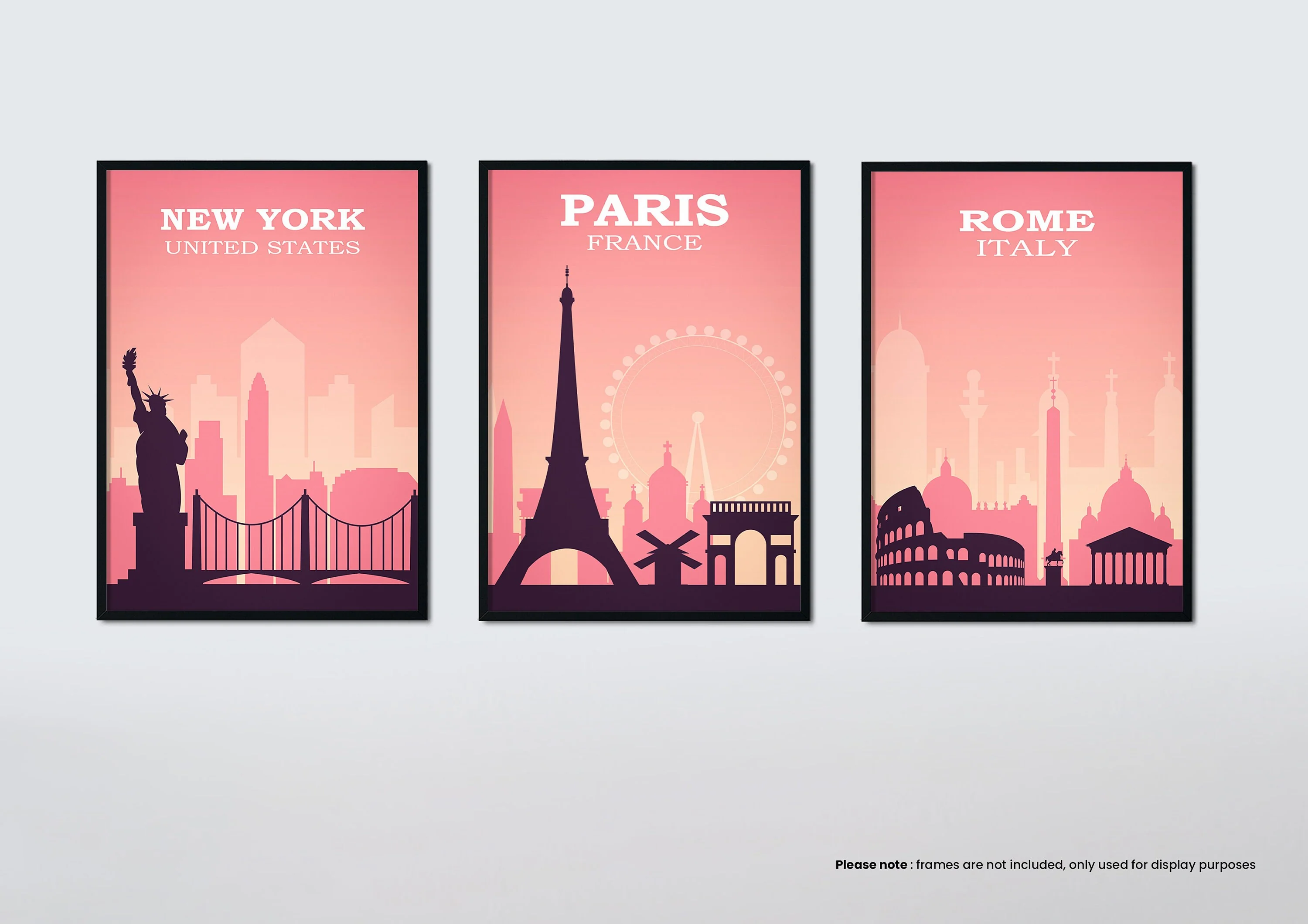 City Travel Poster Wall Art Collection, Travel Print, World Travel Poster, Landmarks Home Decor, Gift Present Posters A4 A3 A2 A1 A0 HD - Image 4