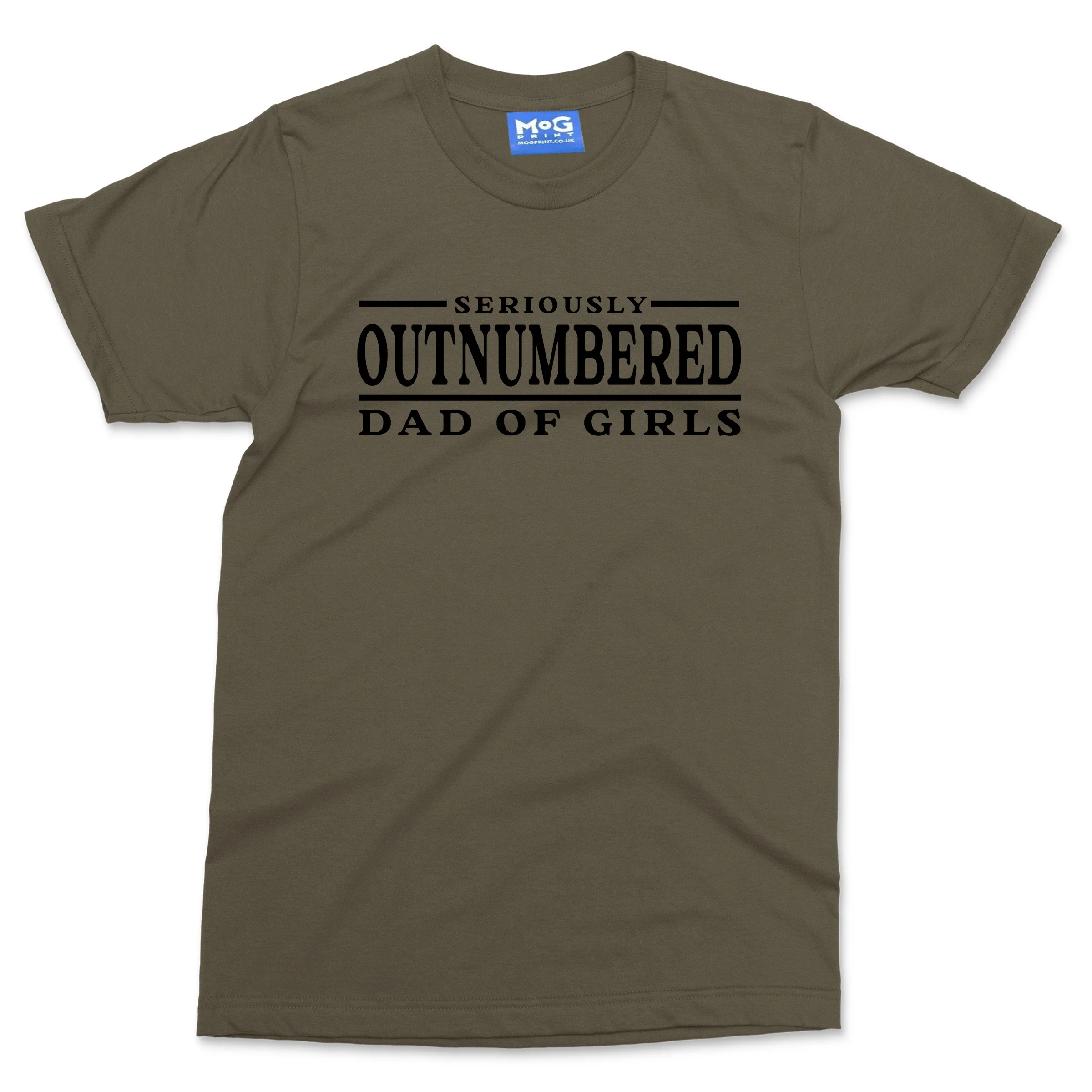 Dad of Girls Funny T-shirt Seriously Outnumbered Dad Gift from Proud Daughter - Image 5