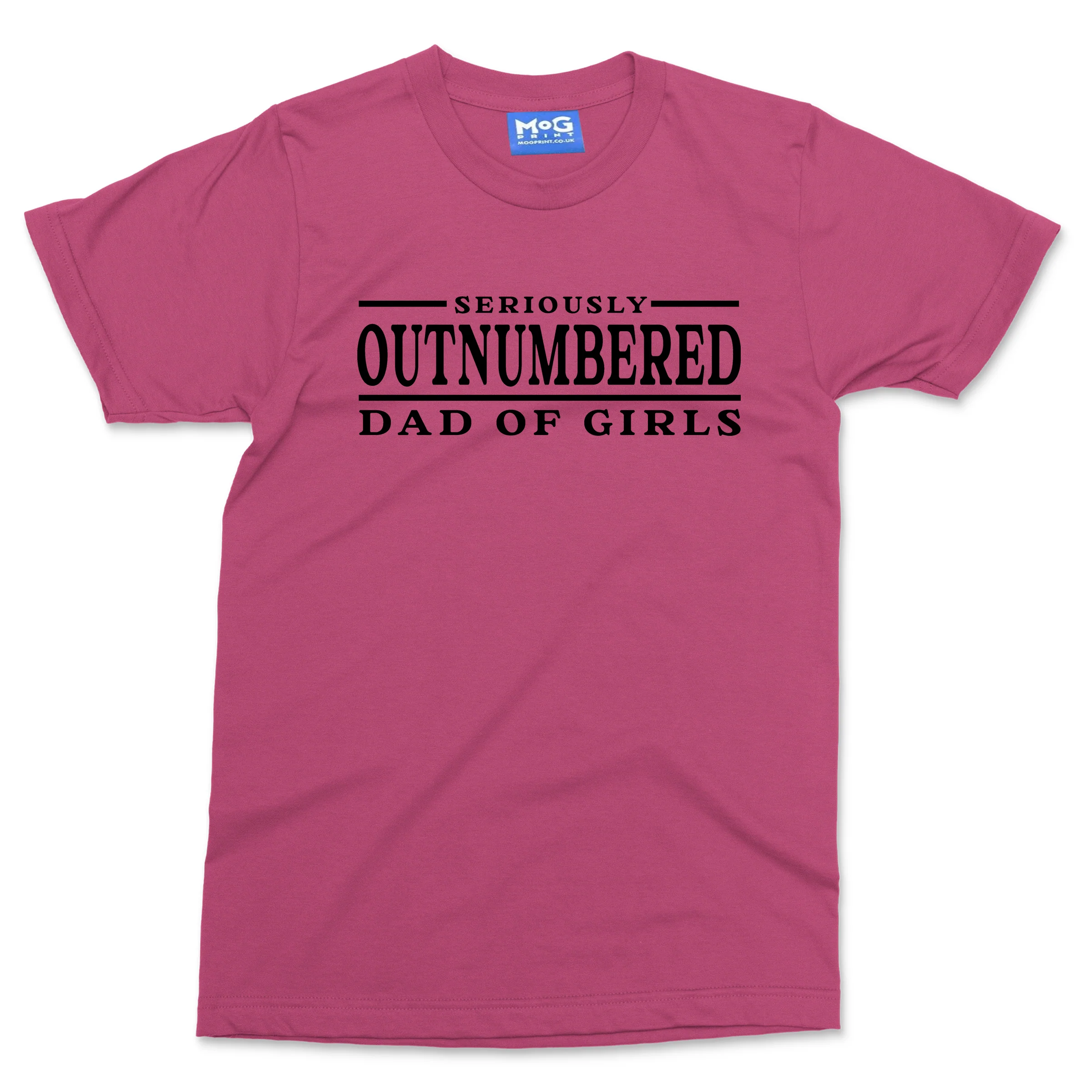 Dad of Girls Funny T-shirt Seriously Outnumbered Dad Gift from Proud Daughter - Image 9