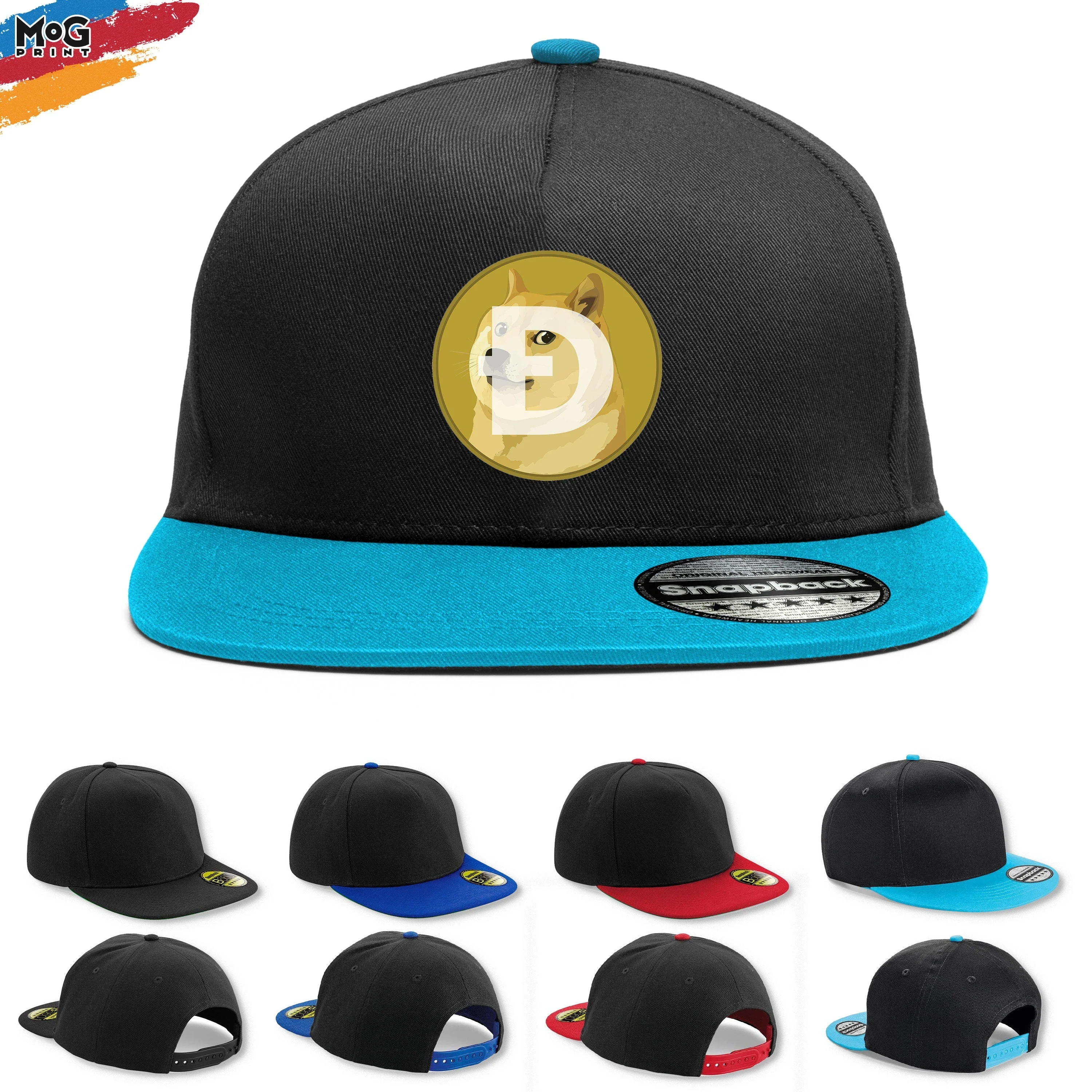 Dogecoin Logo Snapback Cap, Funny Cryptocurrency Meme Coin, Doge Coin Crypto Hat, Hodl Crypto Investor Trader, Dogecoin User Hodler Gift - Image 4
