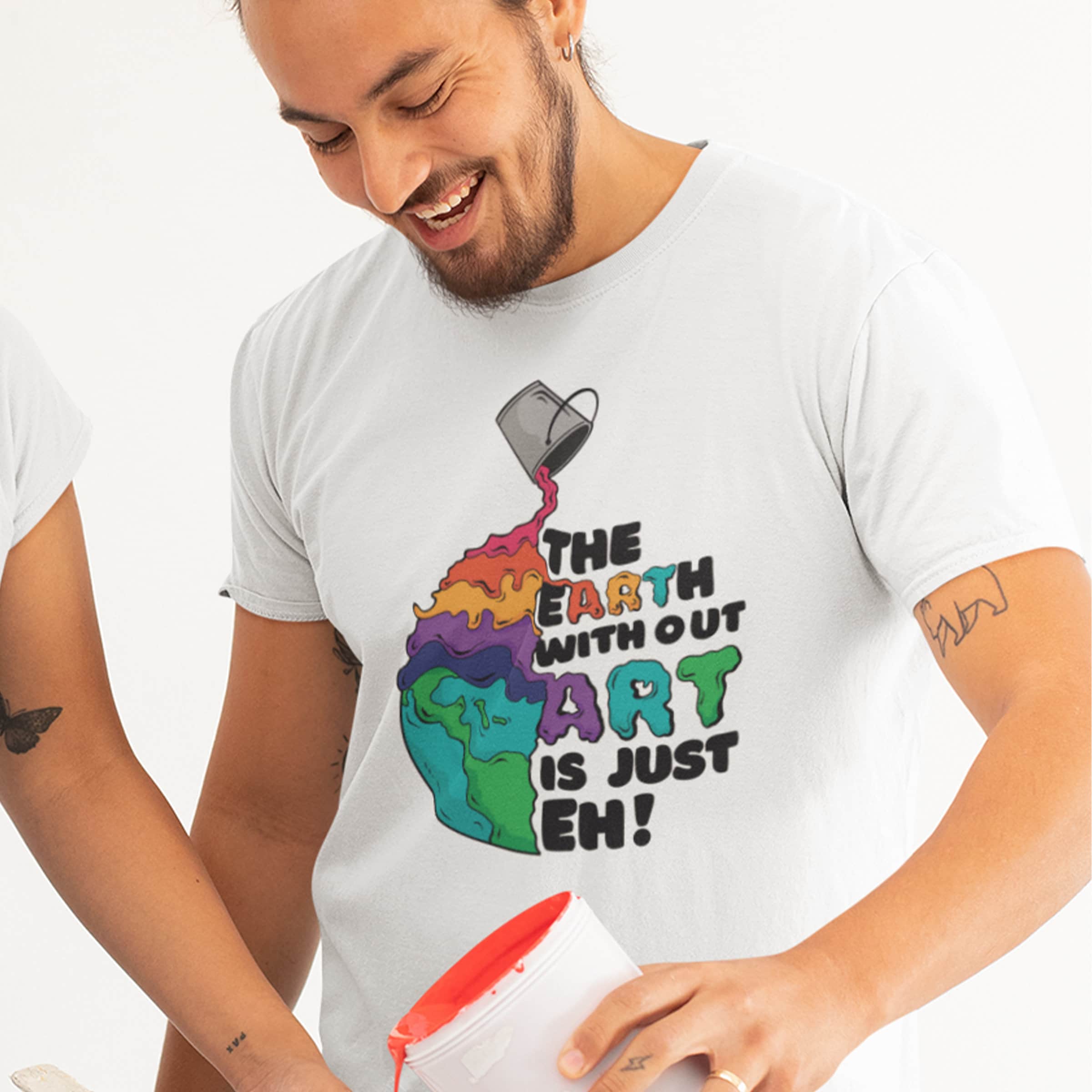 Earth Art T-Shirt - Funny Artist Graphic Tee - Colourful World - Creative Artsy Slogan - Fun Painters Playful Humour - Art Conventions Top - Image 4