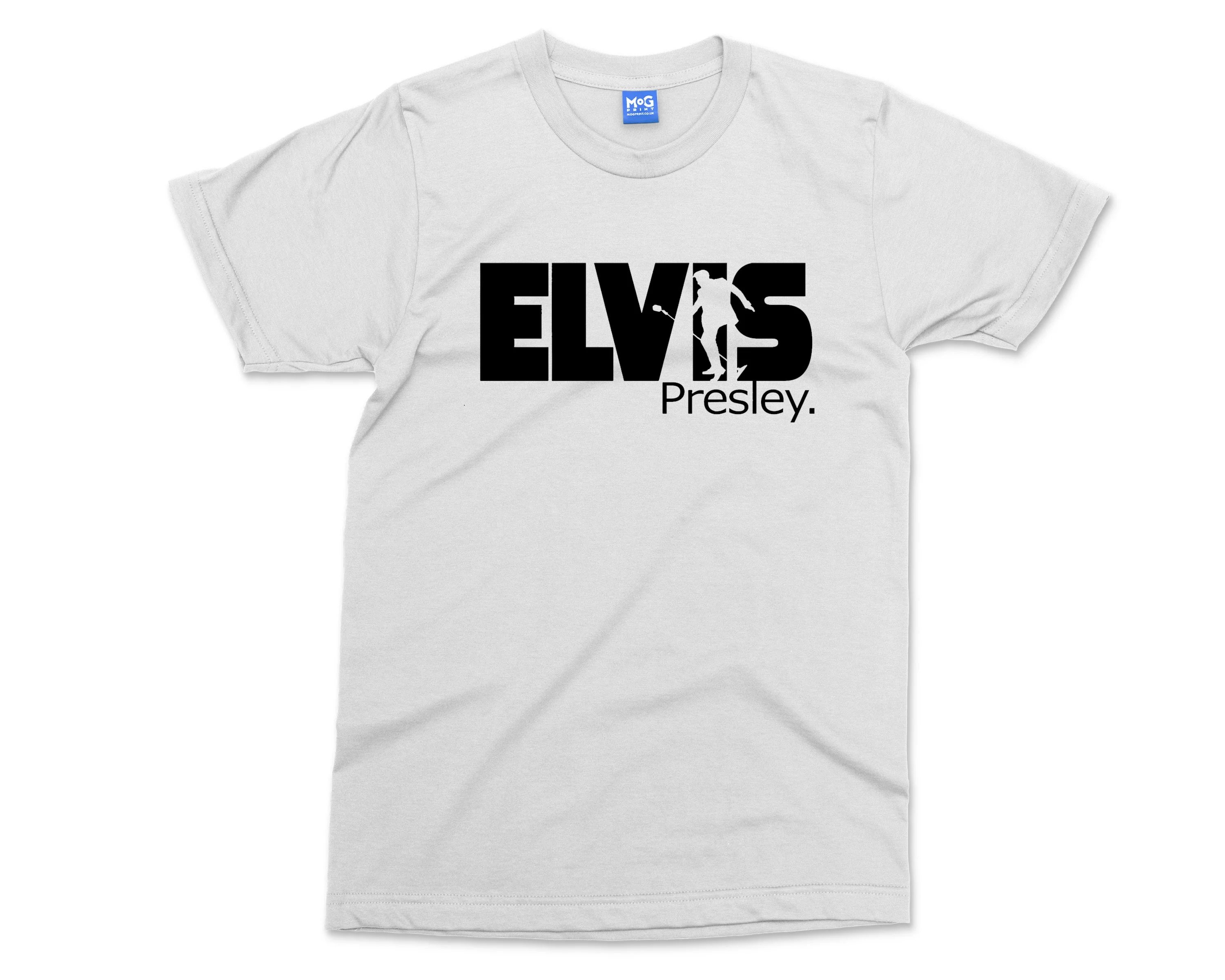 Elvis Presley Inspired Gold Print T-shirt King of Rock and Roll Classic Vintage Singer Top - Image 3