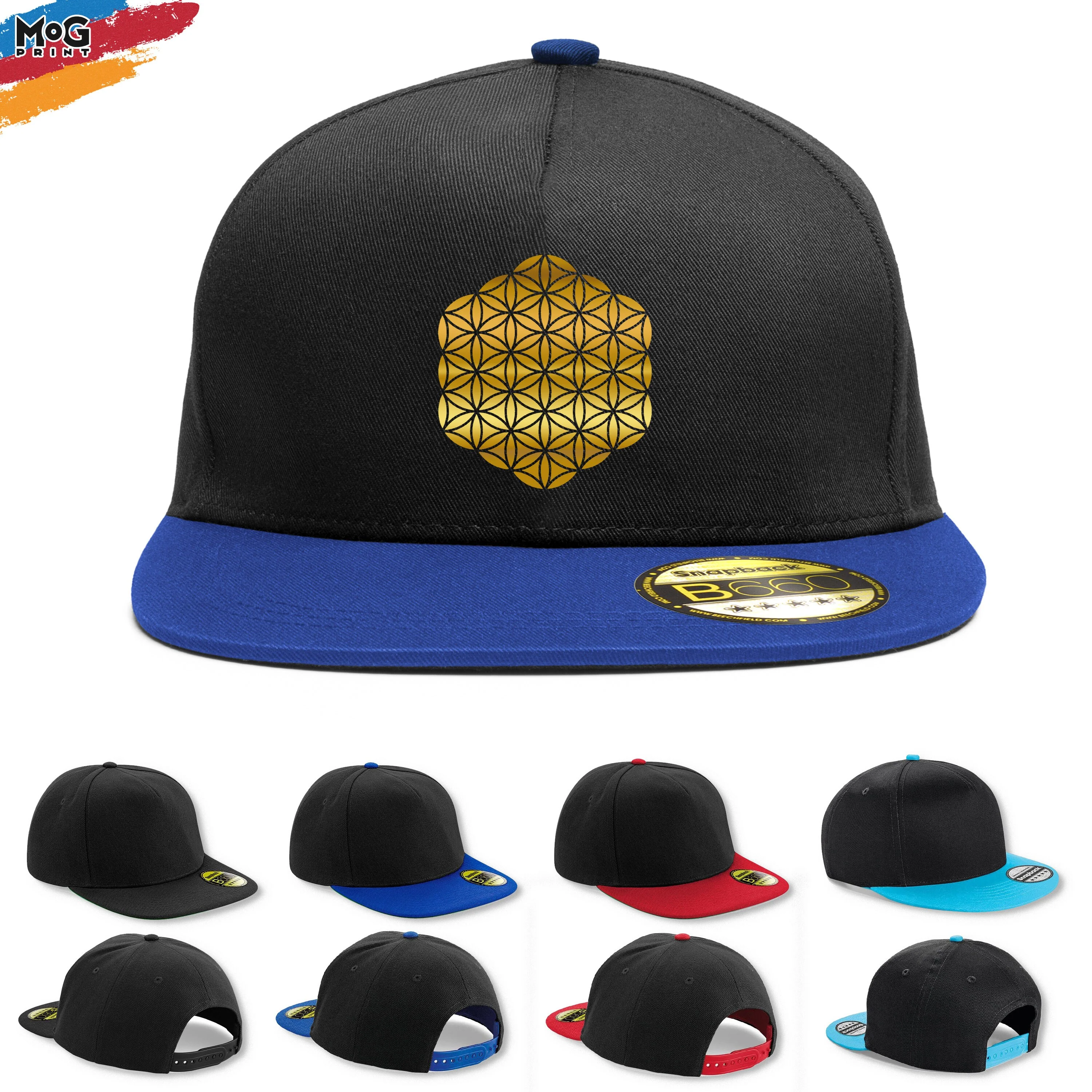 Flower of Life Snapback Cap, Sacred Geometry Mandala, Spiritual Gift Hat, Symbolic Unity, Meditation Chakra Healing, Unisex Adult Cap - Image 3