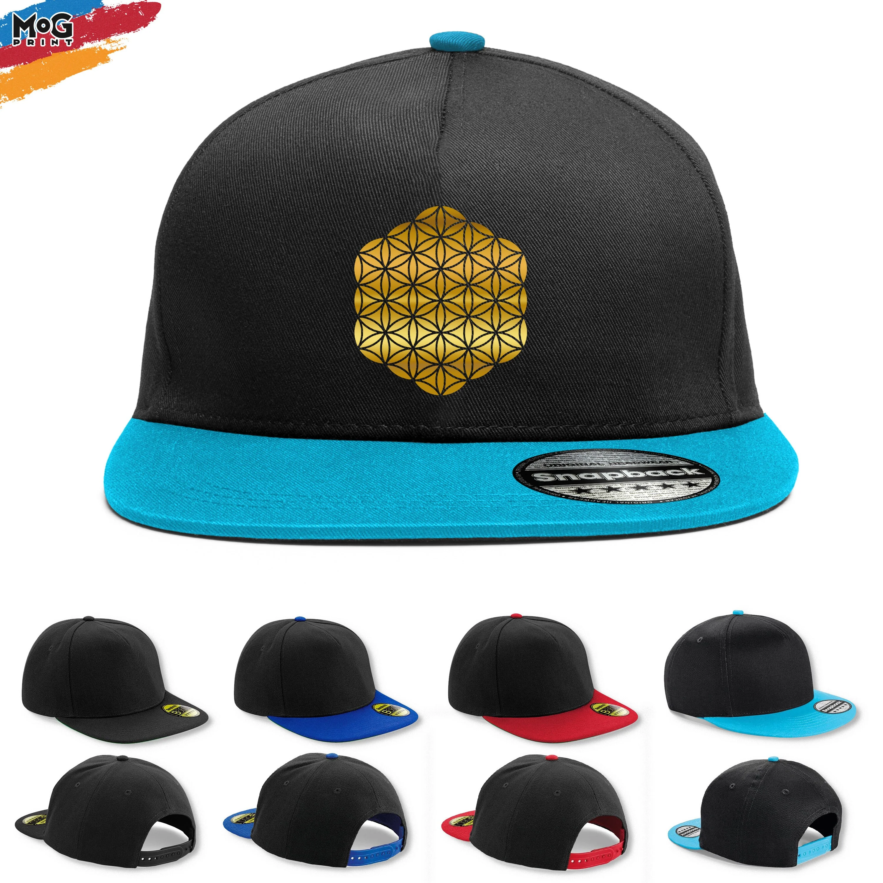 Flower of Life Snapback Cap, Sacred Geometry Mandala, Spiritual Gift Hat, Symbolic Unity, Meditation Chakra Healing, Unisex Adult Cap - Image 4
