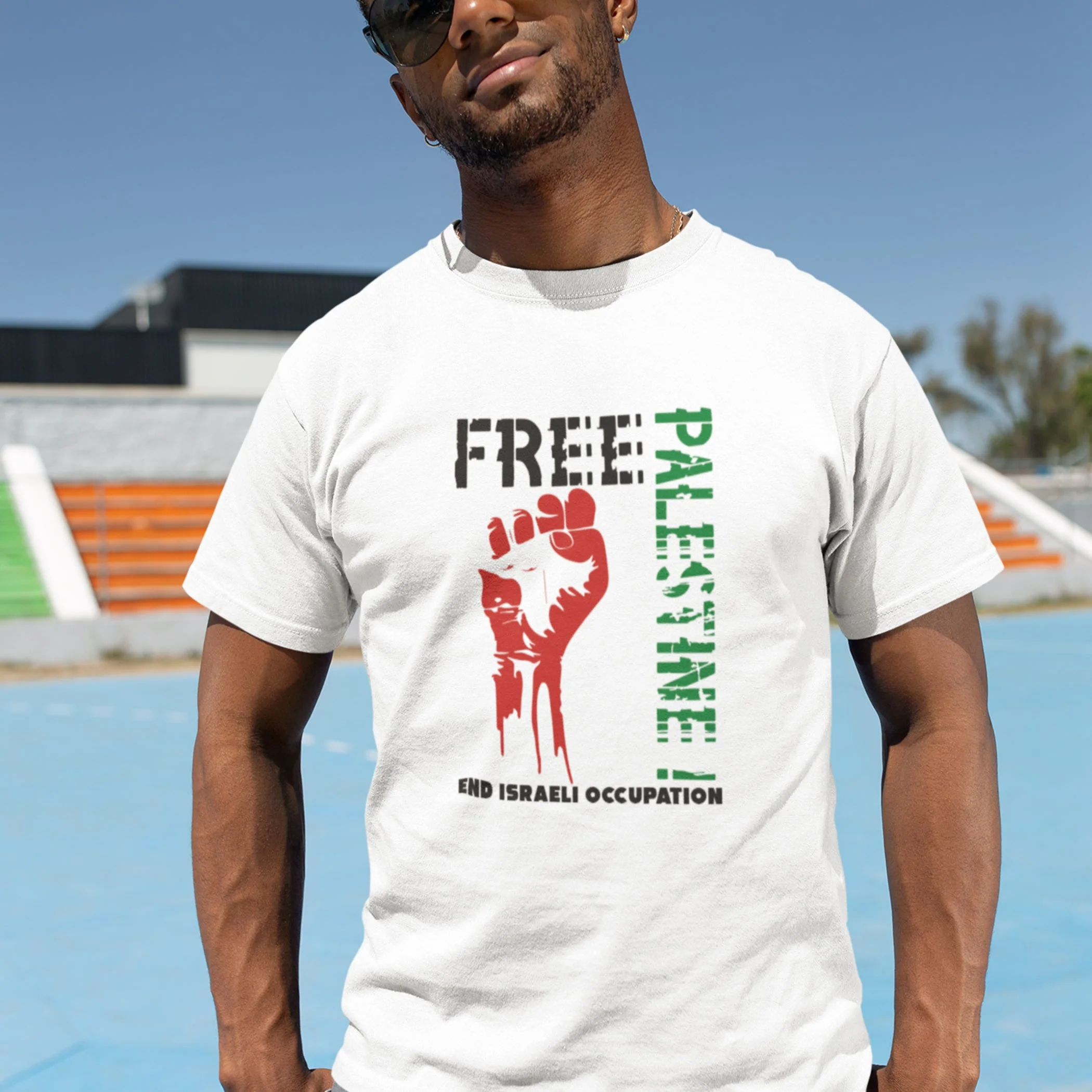 Free Palestine End Israeli Occupation Support T-shirt, Equality For United Palestine Political Activist Peaceful Protest Tee For Him Her - Image 3