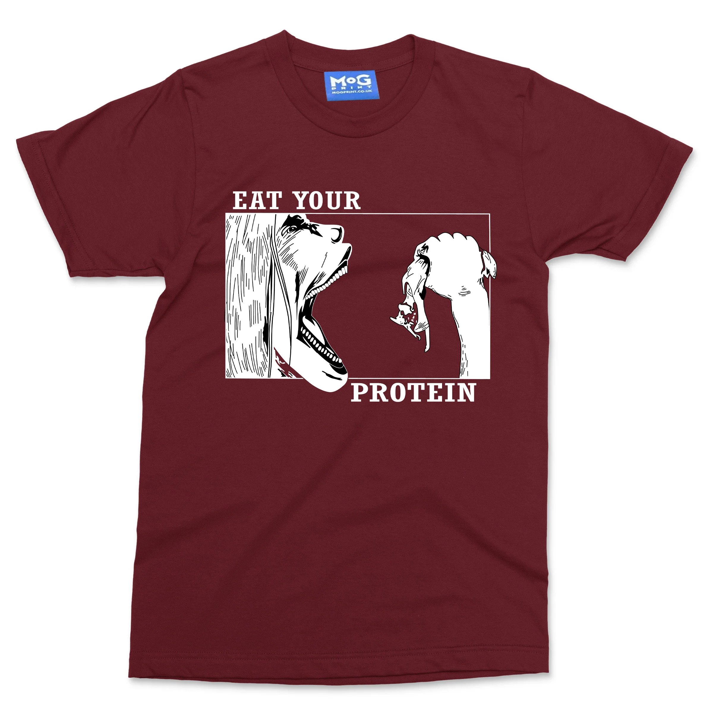 Funny Anime T-shirt Eat Your Protein Attack on Titan Anime GYM Shirt Manga Art - Image 5