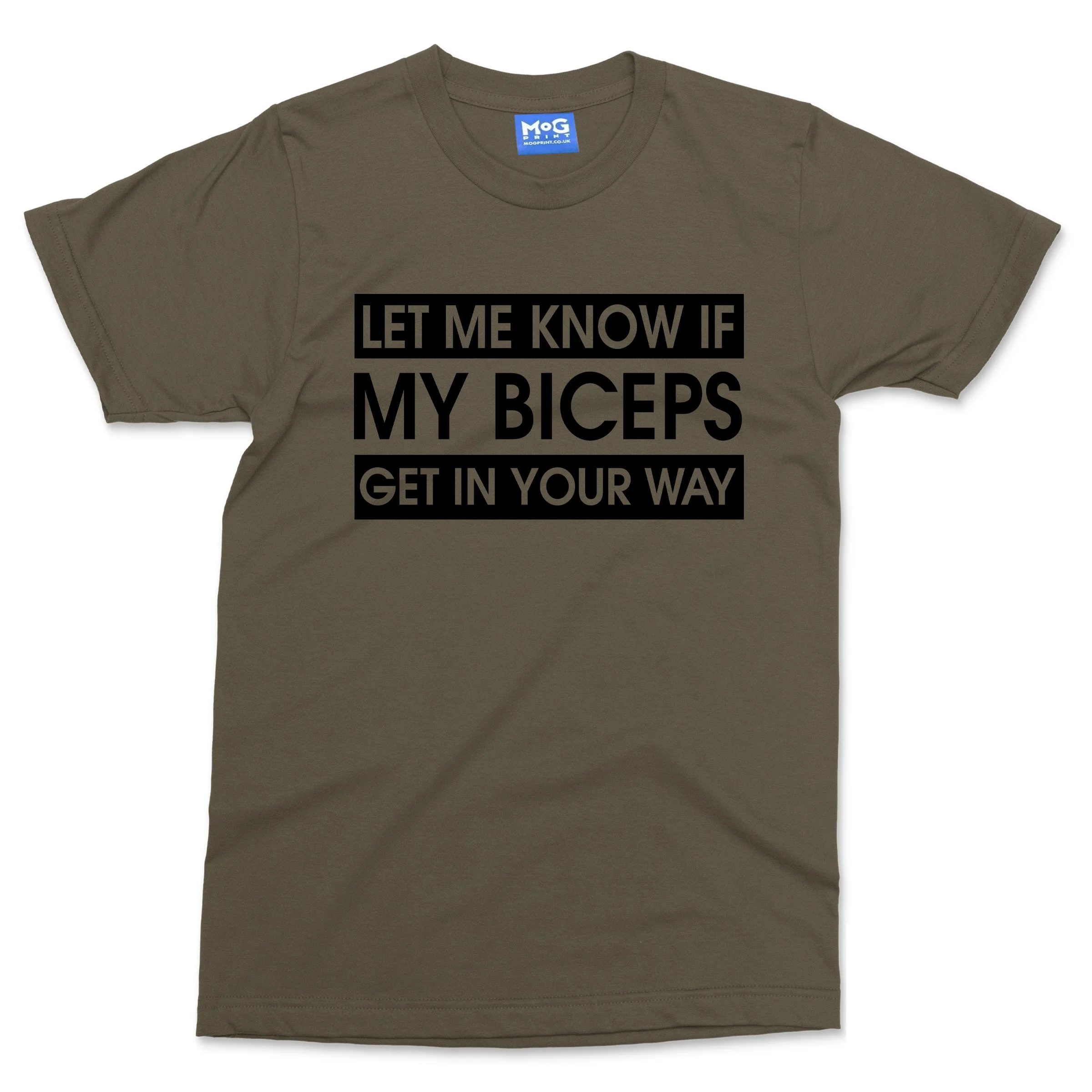 Funny Biceps Joke Men's GYM T-shirt Weightlifting Training Gift Fitness Slogan - Image 3