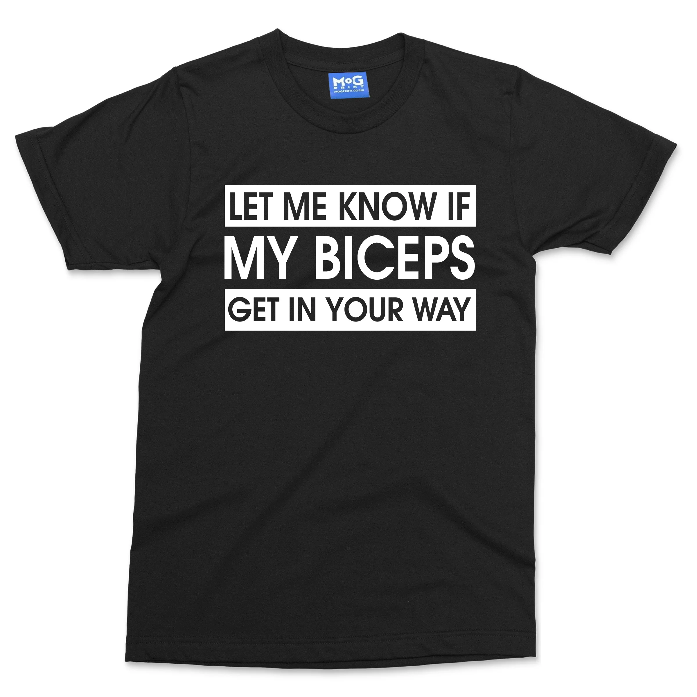 Funny Biceps Joke Men's GYM T-shirt Weightlifting Training Gift Fitness Slogan - Image 4