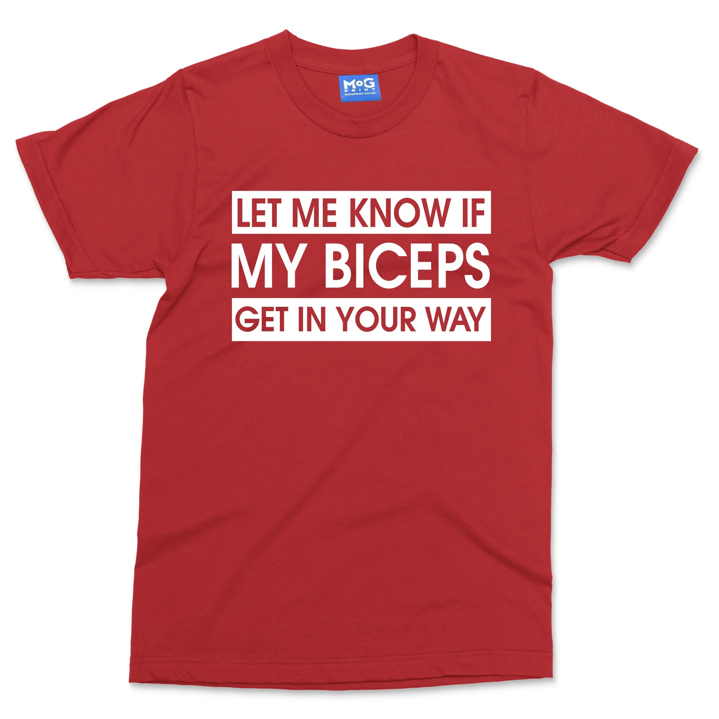 Funny Biceps Joke Men's GYM T-shirt Weightlifting Training Gift Fitness Slogan - Image 8