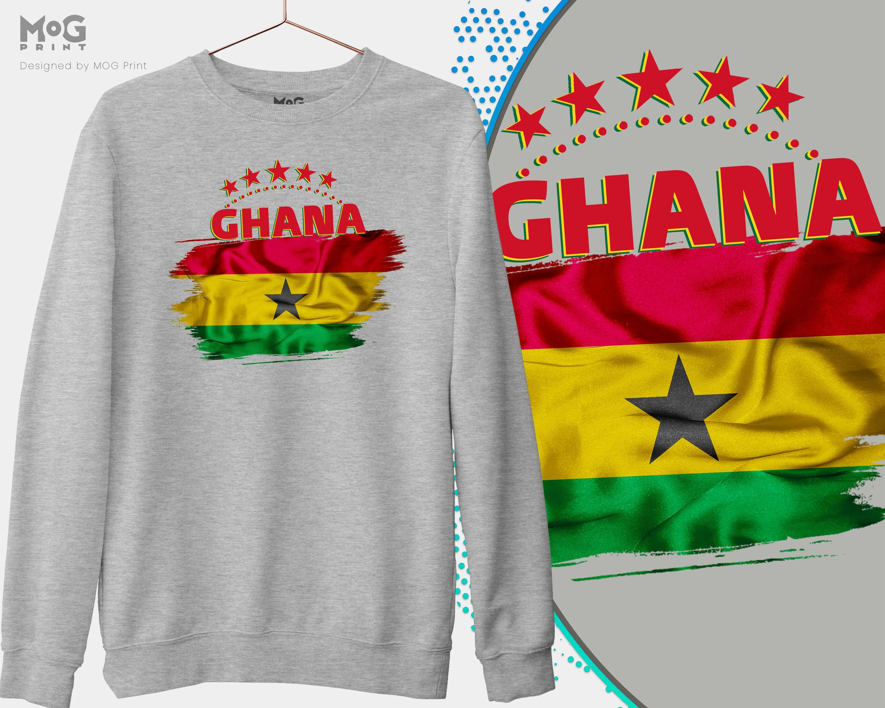 Ghana World Sport Jumper Ghana Sweat Shirt World Country Ghana Flag Graphic Ghanian World Football Cup Ghana National Souvenir Gift - Image 3