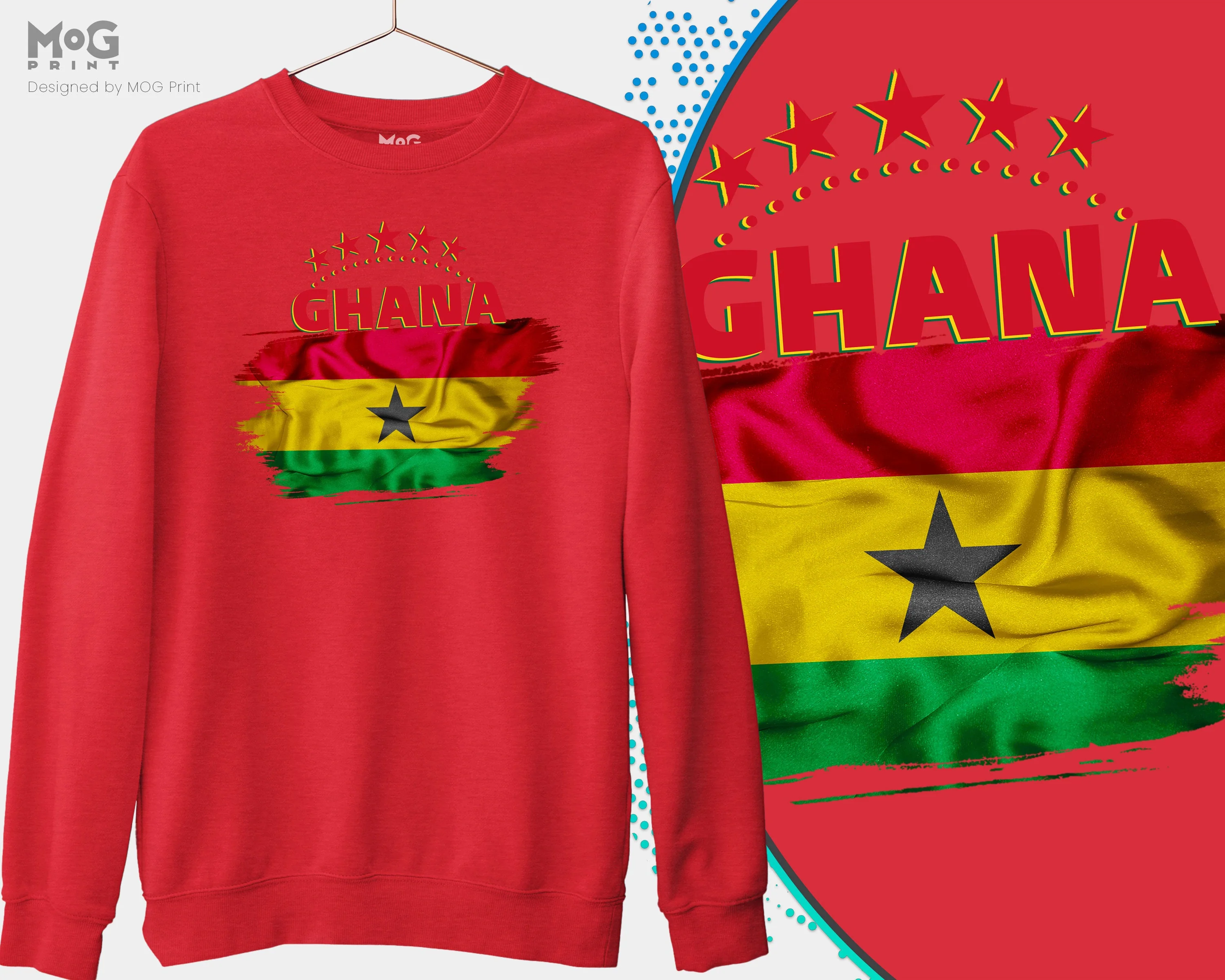 Ghana World Sport Jumper Ghana Sweat Shirt World Country Ghana Flag Graphic Ghanian World Football Cup Ghana National Souvenir Gift - Image 4