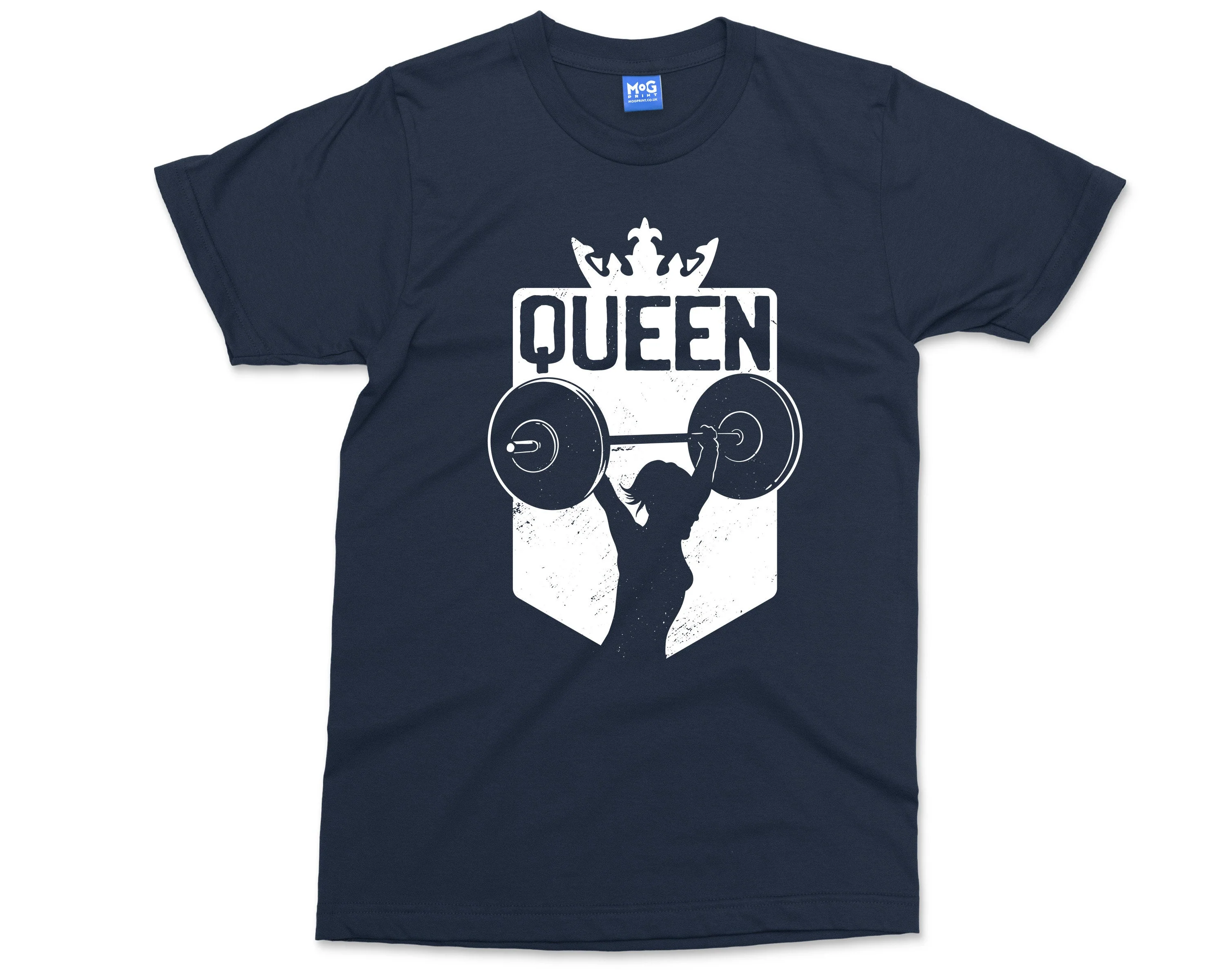 GYM Queen T-shirt , Bodybuilding tshirt for Ladies, Fitness Exercise lifting weights workout top for women, Weightlifting Gift for Her - Image 3