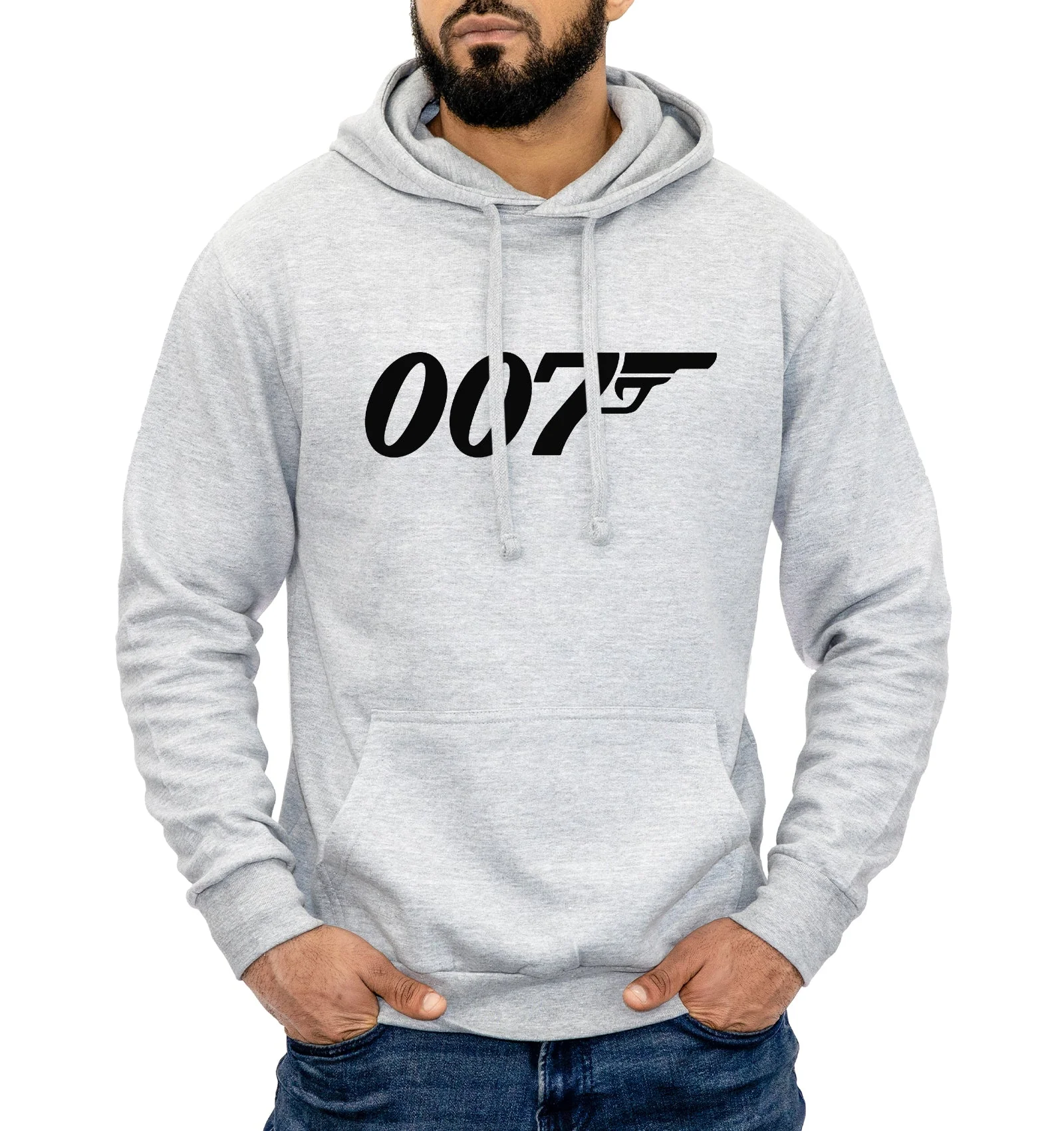 James Bond 007 Logo Hoodie Classic Spy Film Movie Retro Dad Gift for Men - Unisex Jumper - Image 2