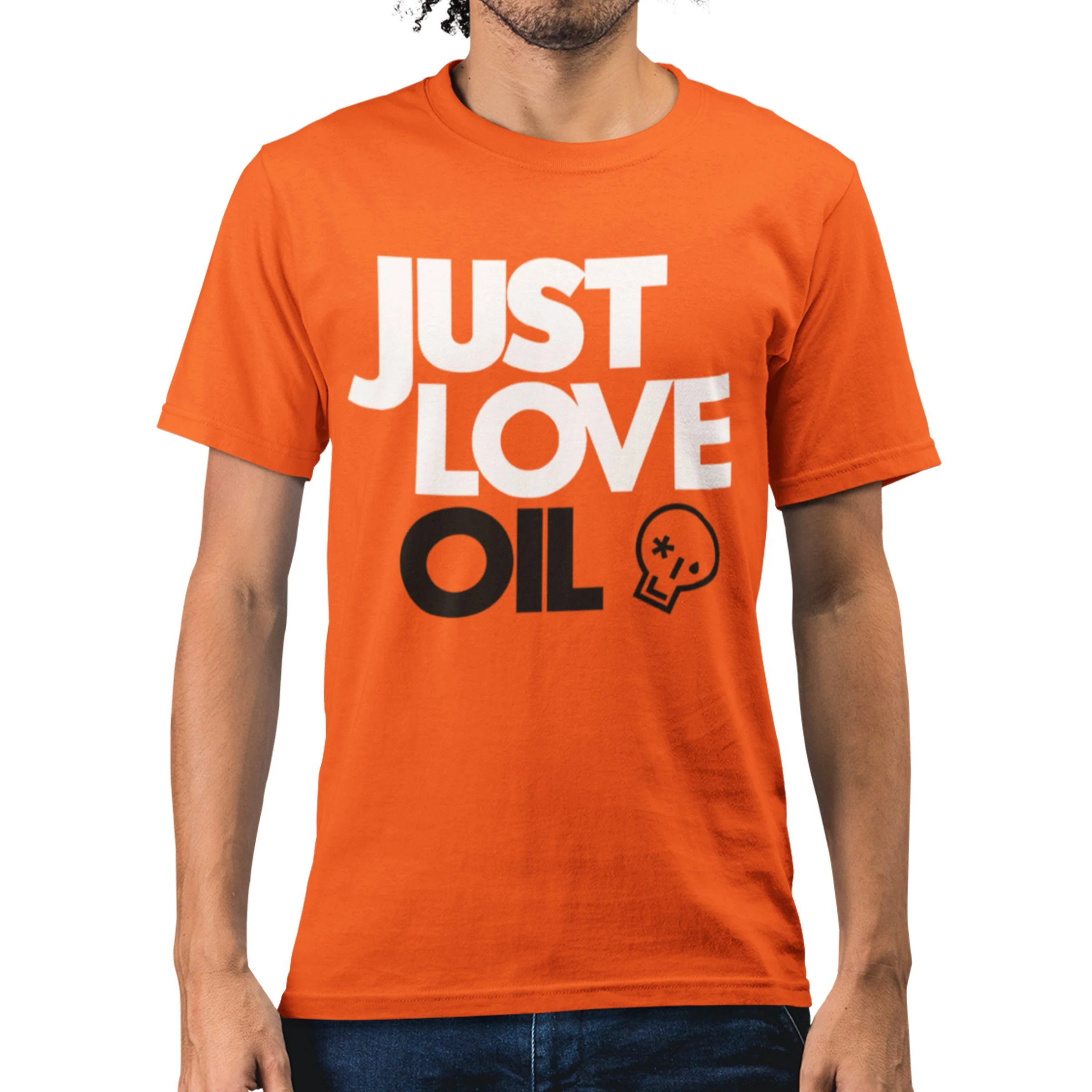 Just Love Oil Orange T-shirt - ANTI Just Stop Oil Protest Anti Woke Agenda Shirt - Image 2