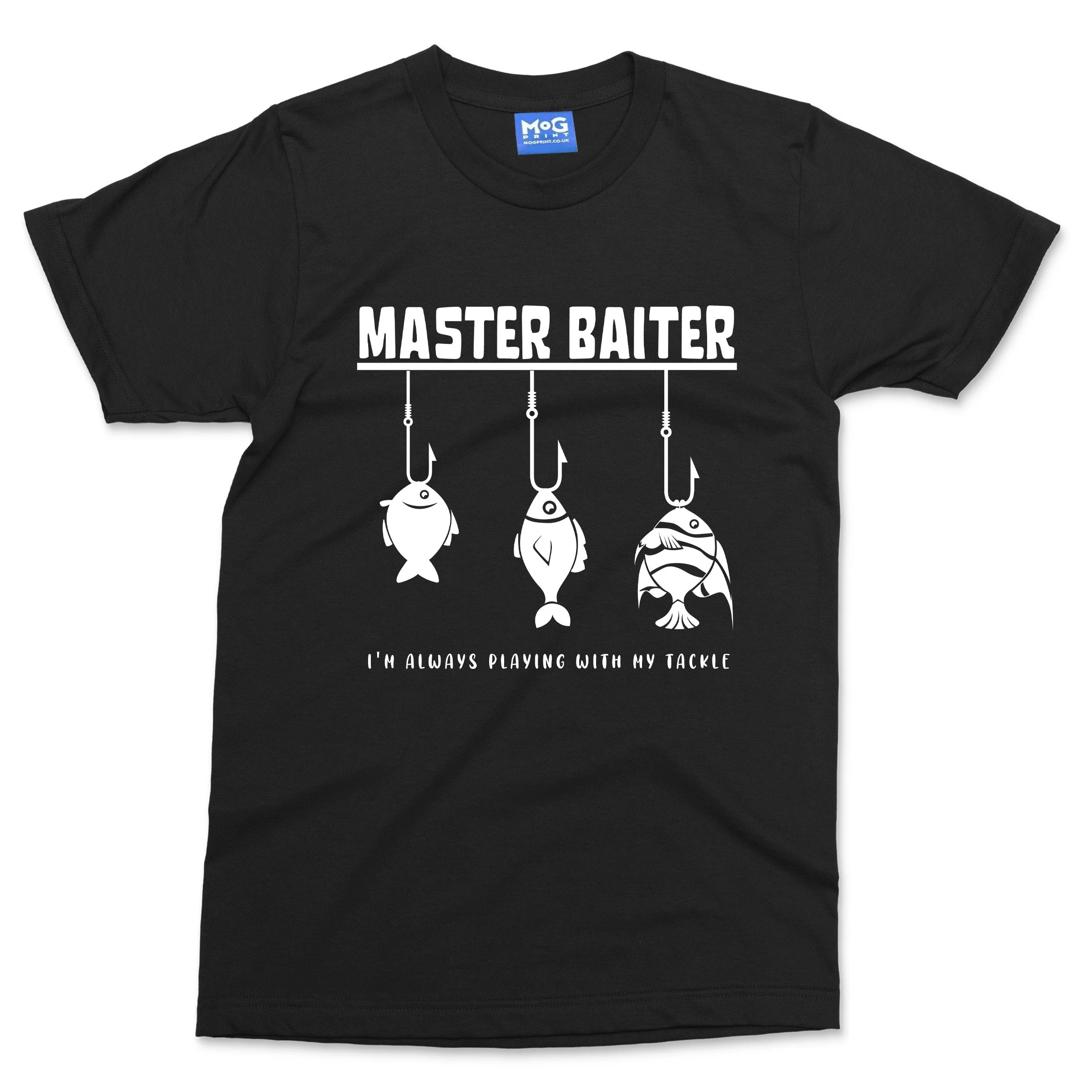 Master Baiter Fishing T-shirt Funny Fisherman Gift Fish Angler Angling Catch Dad - Image 4