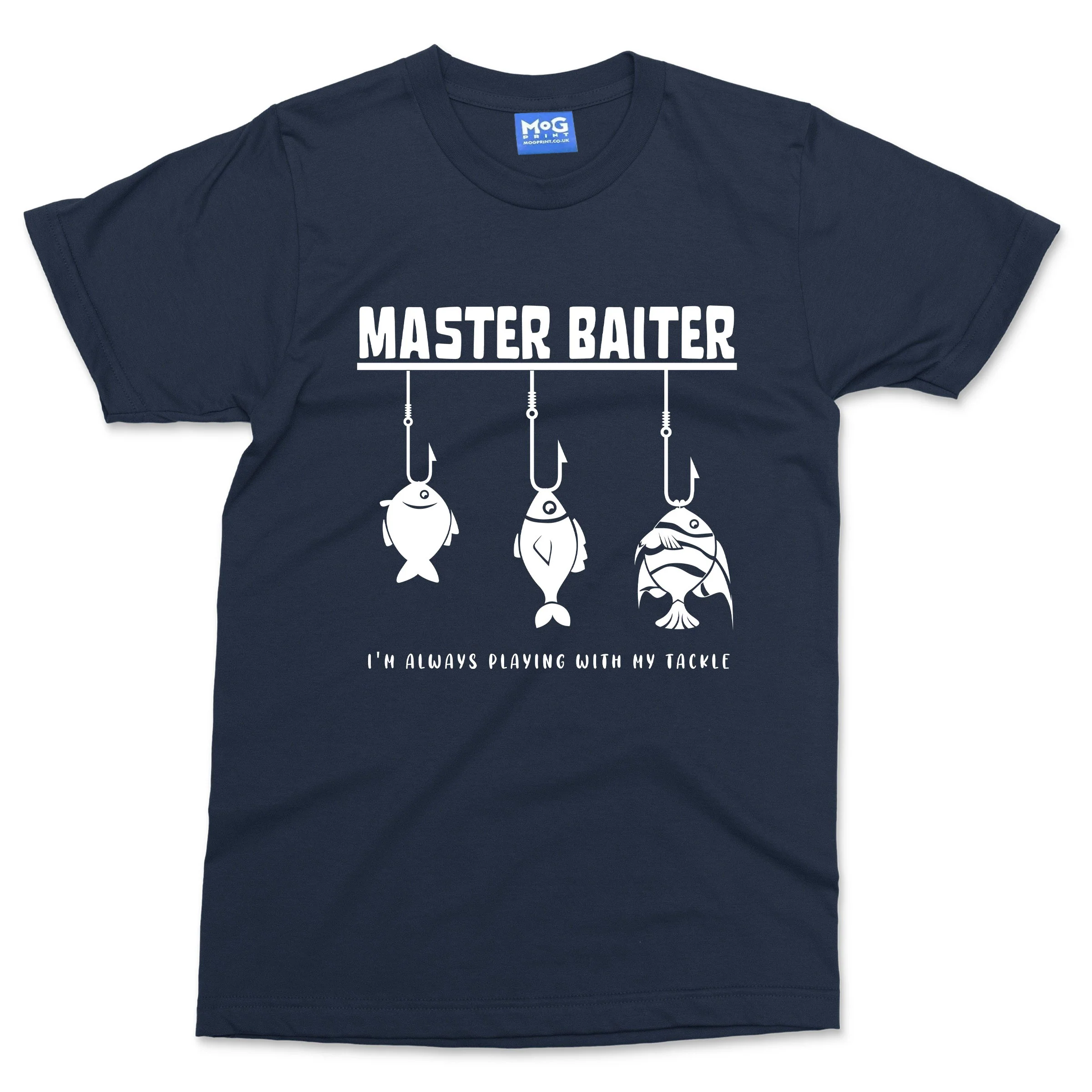 Master Baiter Fishing T-shirt Funny Fisherman Gift Fish Angler Angling Catch Dad - Image 5