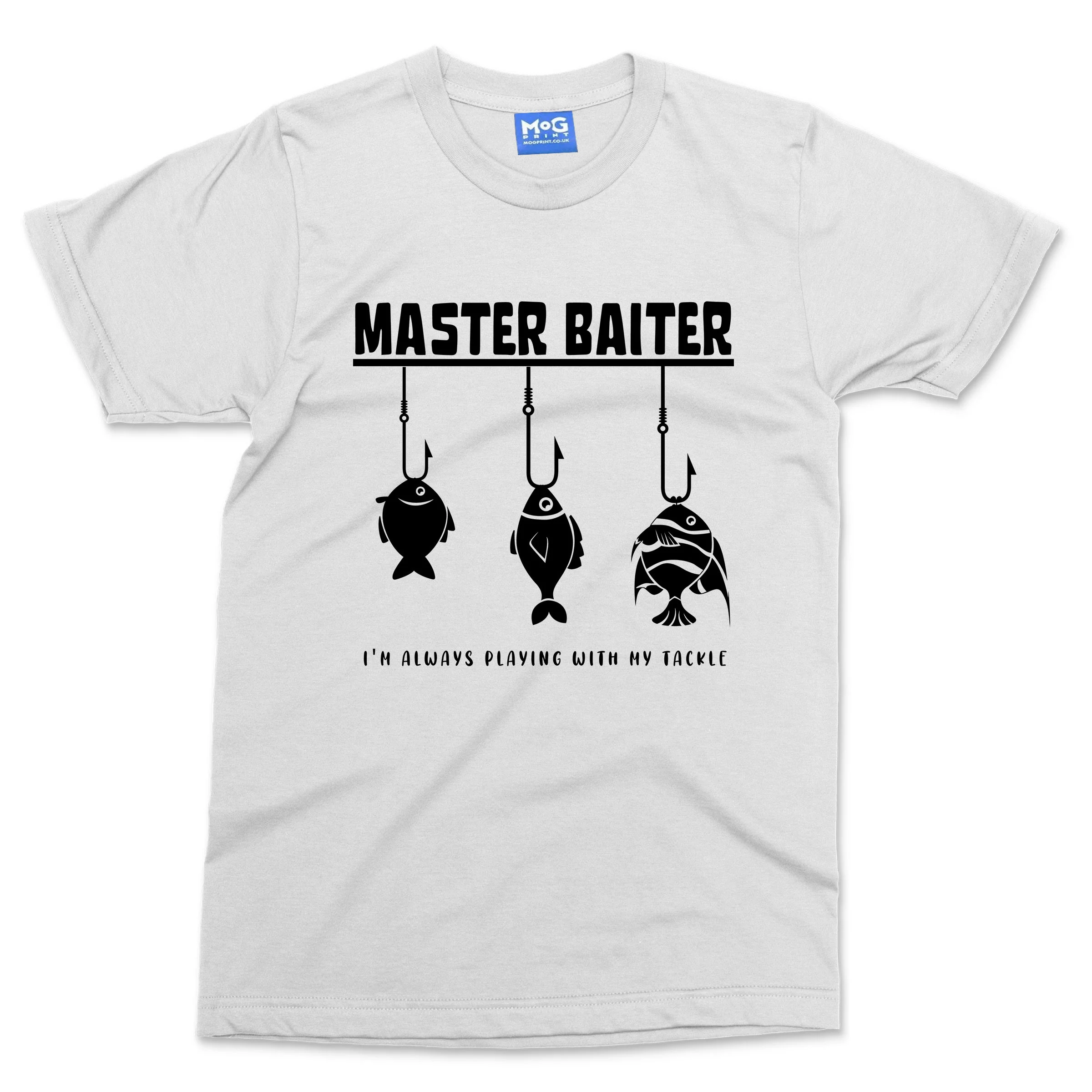 Master Baiter Fishing T-shirt Funny Fisherman Gift Fish Angler Angling Catch Dad - Image 7