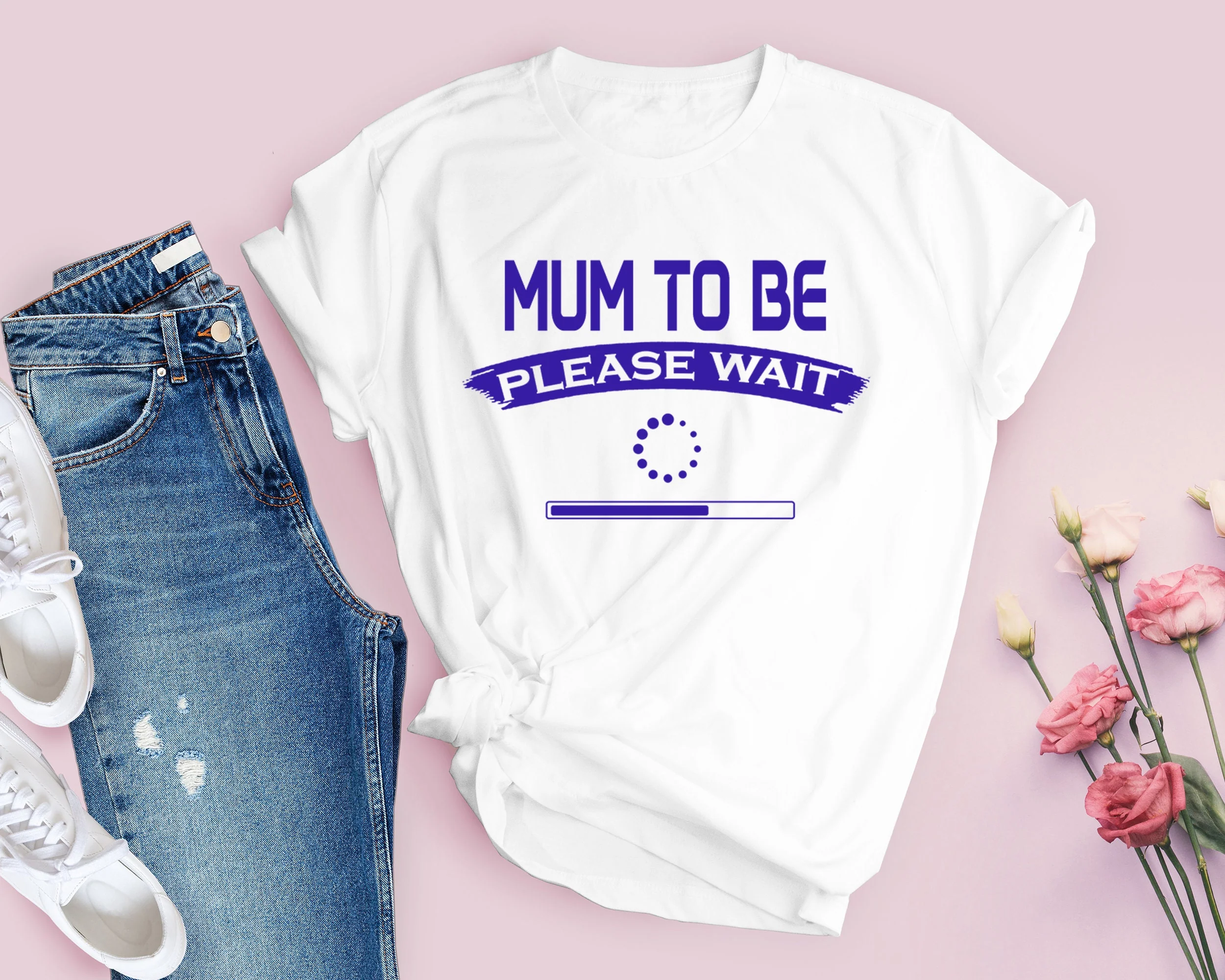 Mum to be T-shirt Pregnancy announcement Being Mother Announcing Mother to be Valentines present for New mummy Gift for her - Image 3