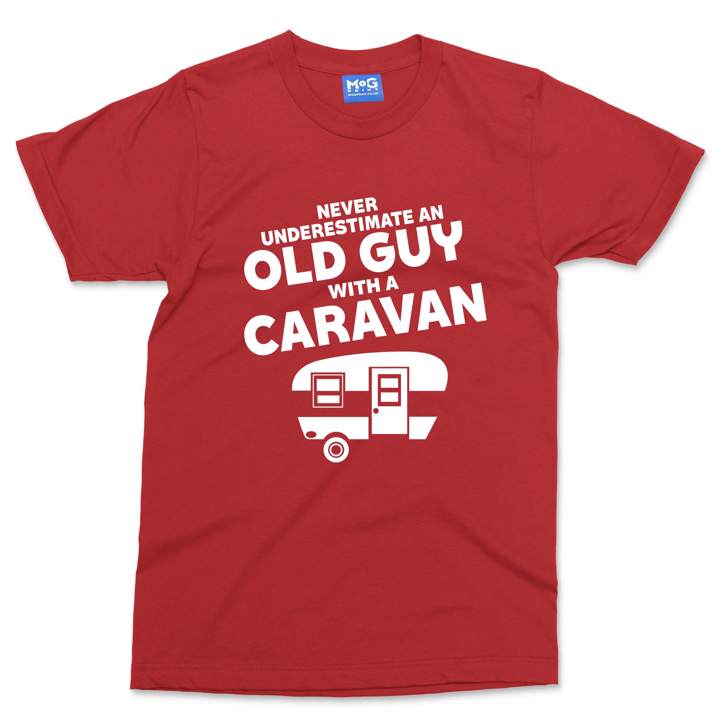 Never Underestimate An Old Guy With A Caravan T-shirt Funny Mens Camper Van Top - Image 10