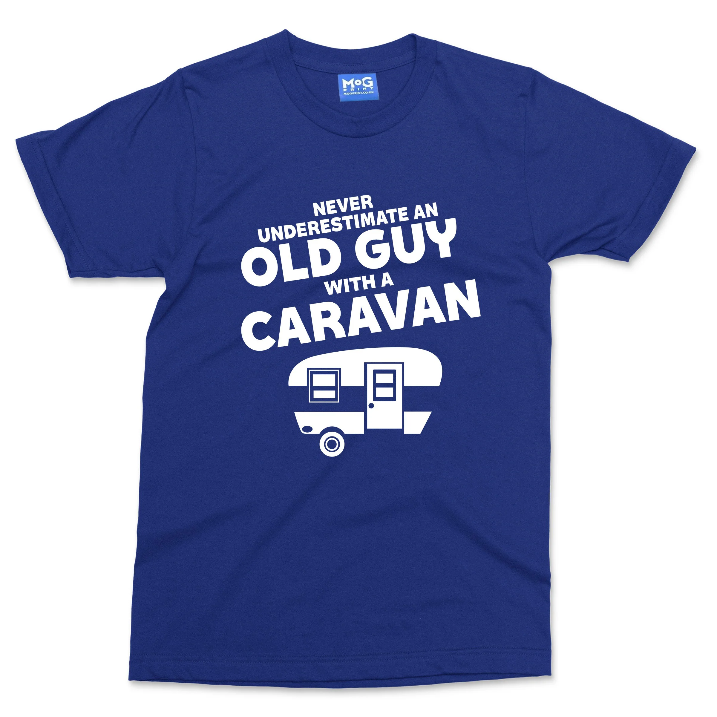 Never Underestimate An Old Guy With A Caravan T-shirt Funny Mens Camper Van Top - Image 11