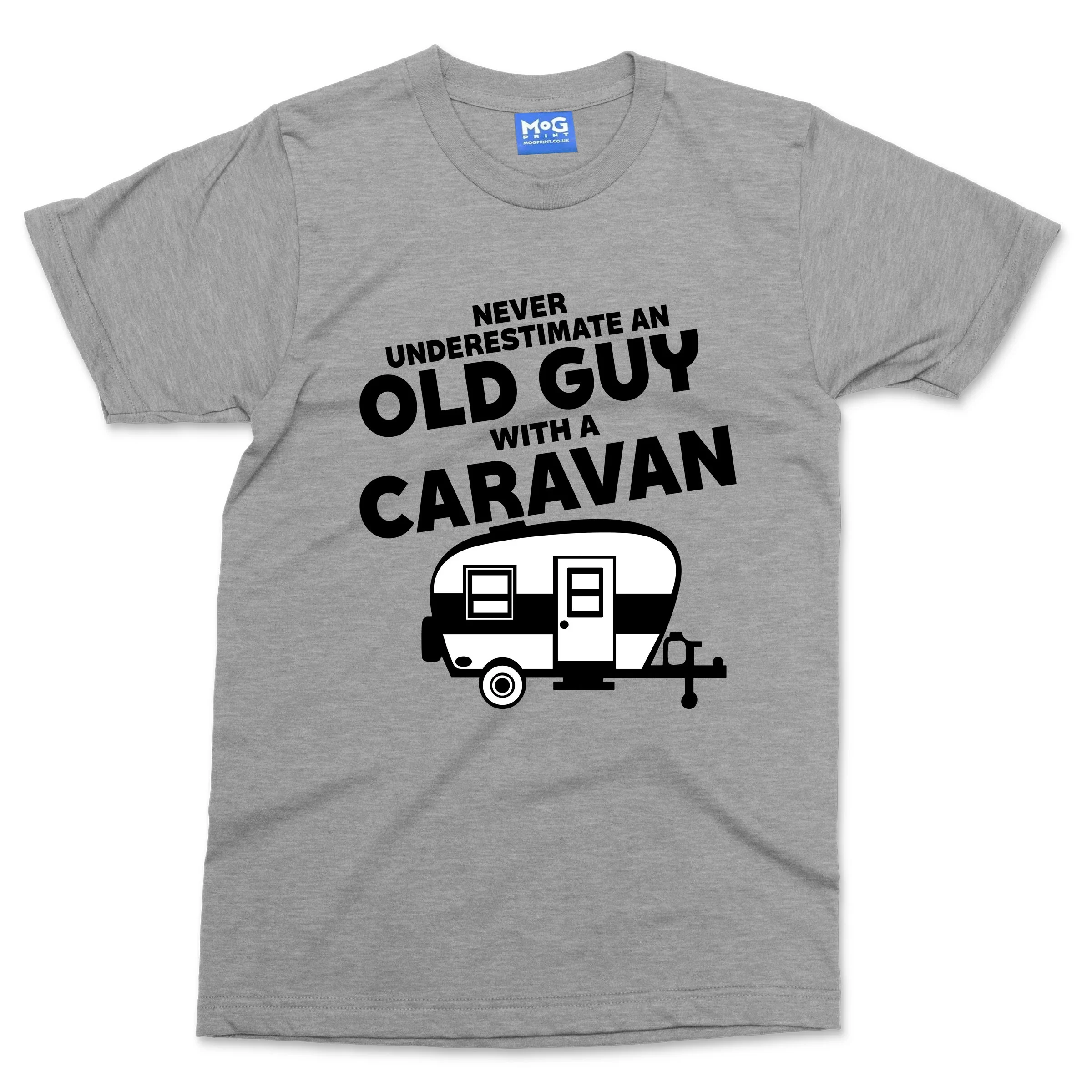 Never Underestimate An Old Guy With A Caravan T-shirt Funny Mens Camper Van Top - Image 6