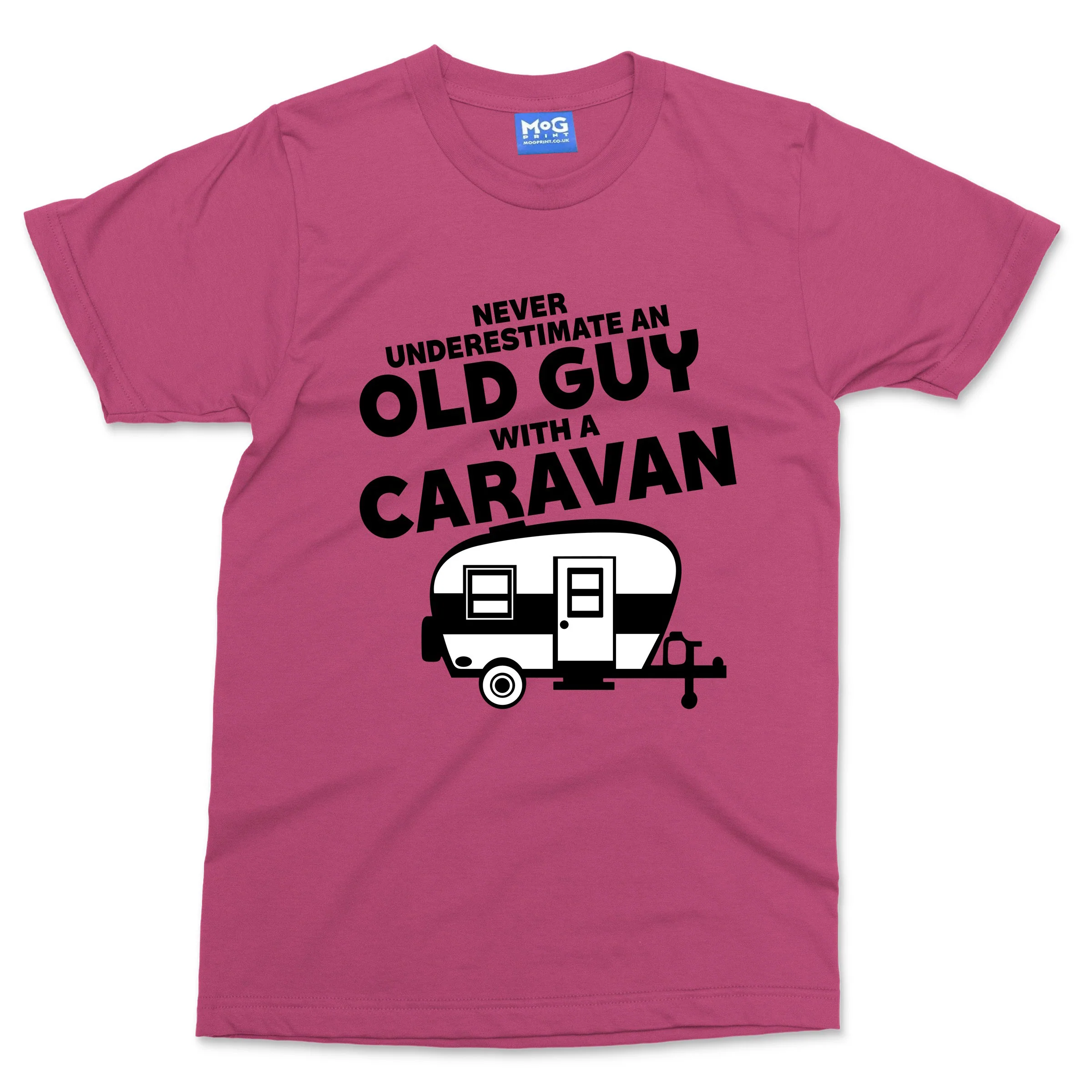Never Underestimate An Old Guy With A Caravan T-shirt Funny Mens Camper Van Top - Image 9