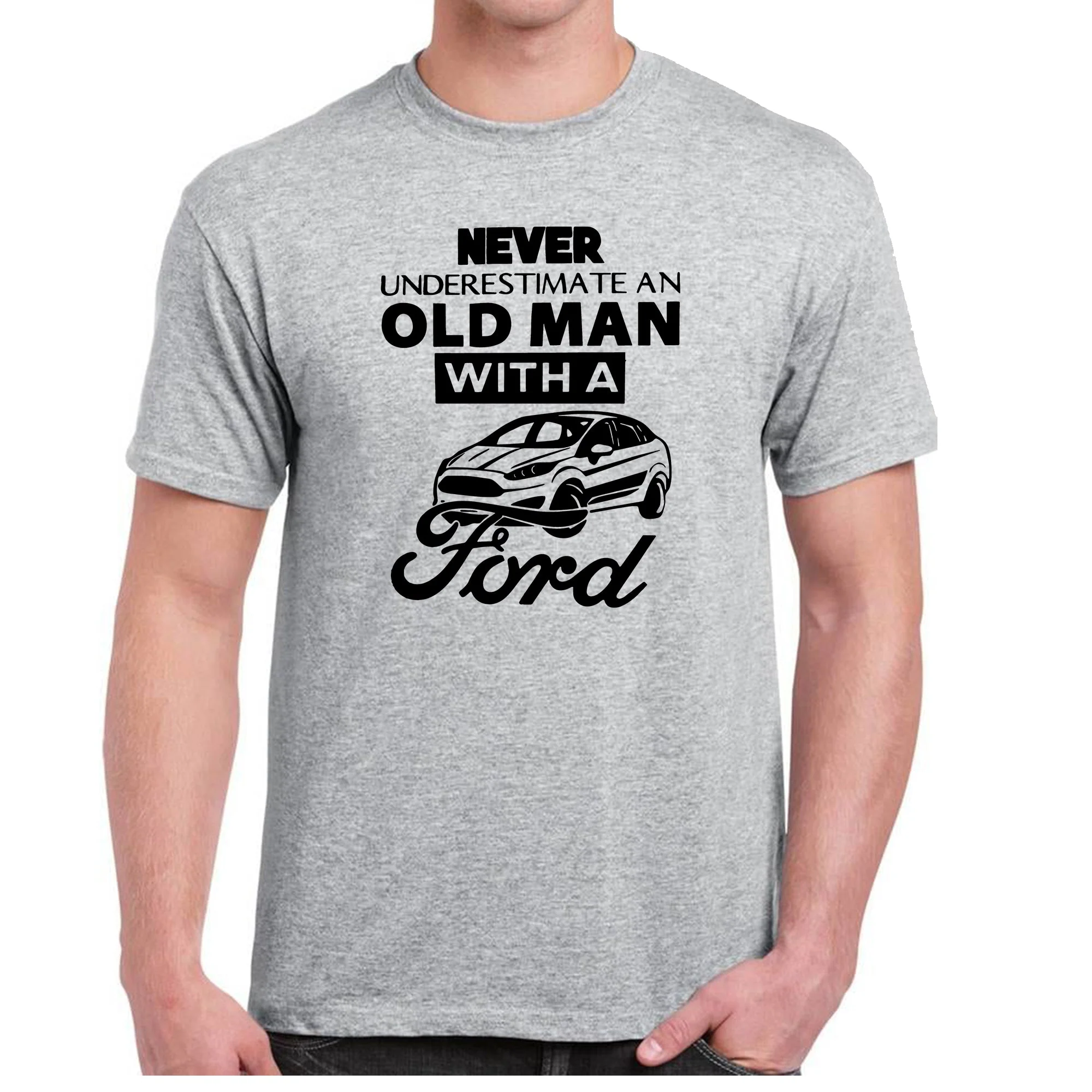 Never Underestimate An Old Man With A Ford T-shirt Funny Dad Grandad Ford Car Gift - Image 4