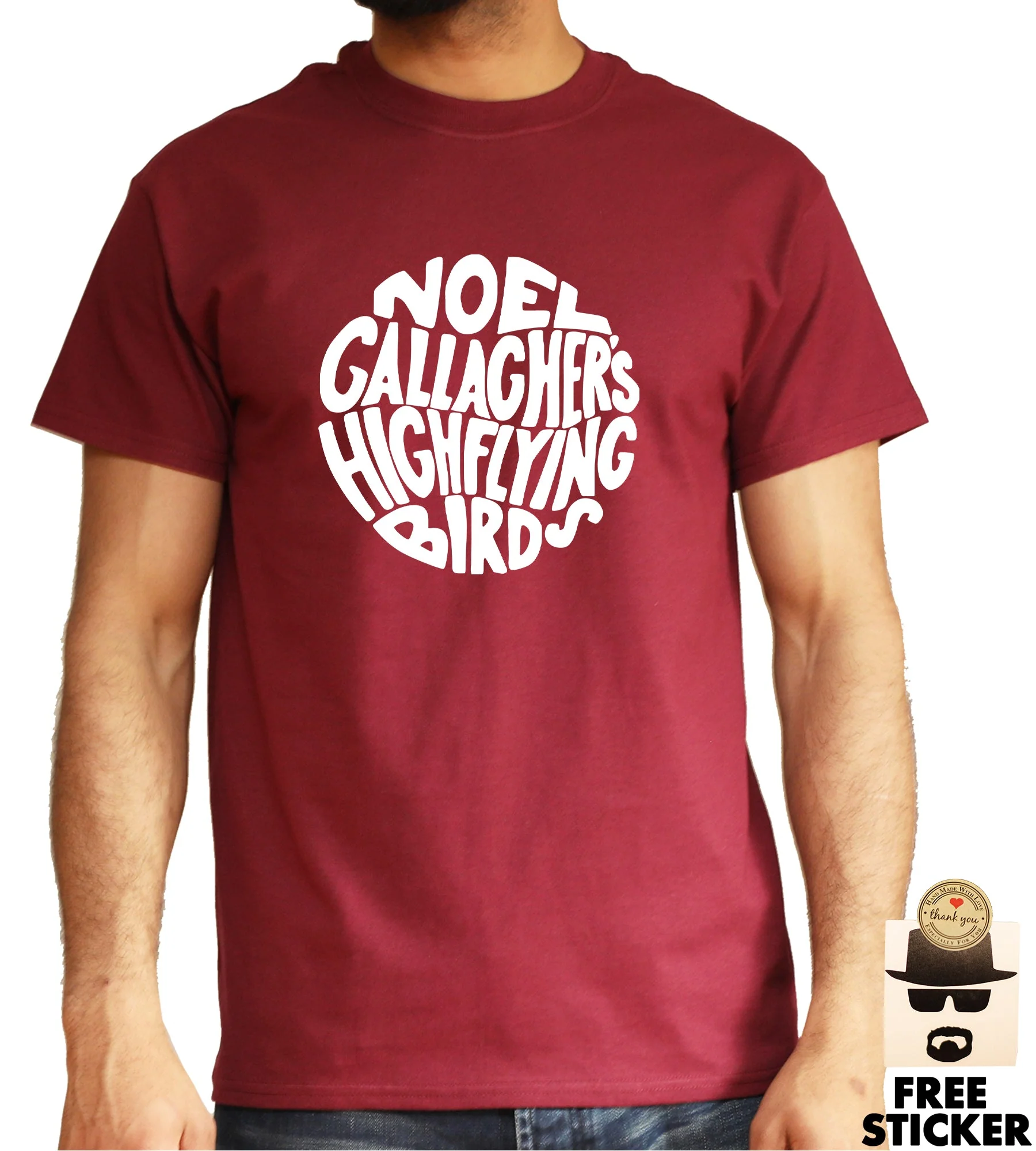 Noel Gallager Inspired T-shirt Retro Classic Music Rock Band Tee Festival Rave Top - Image 4