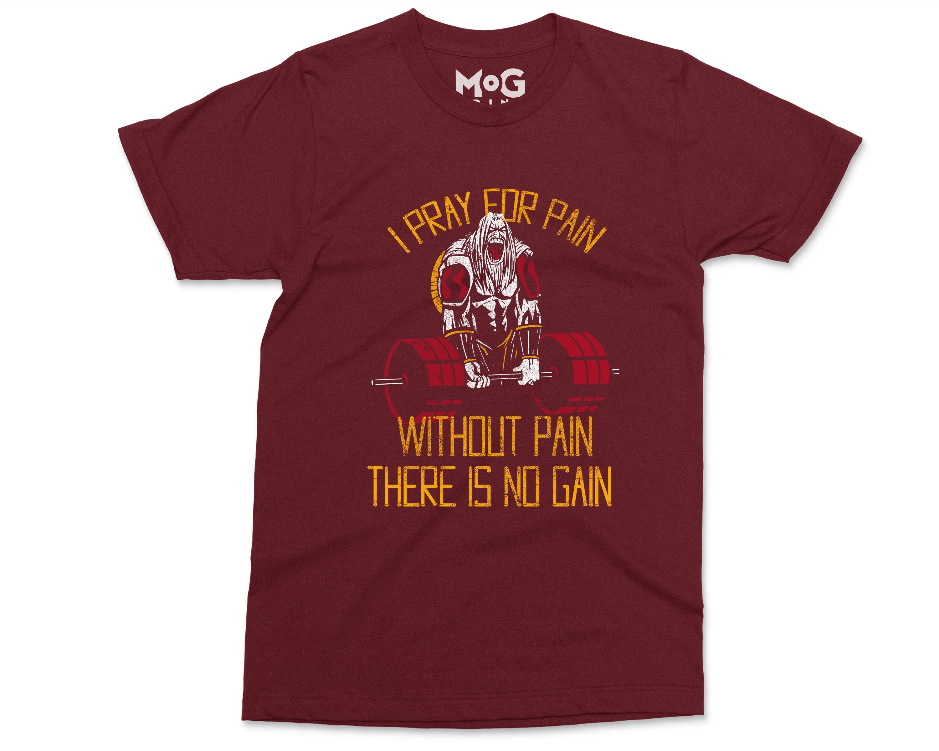 Pray For Pain, Without Pain, No Gain T-shirt, Bodybuilding Weightlifting Training Beast Mode Fitspo Exercise Fitness Motivation Inspiration - Image 3