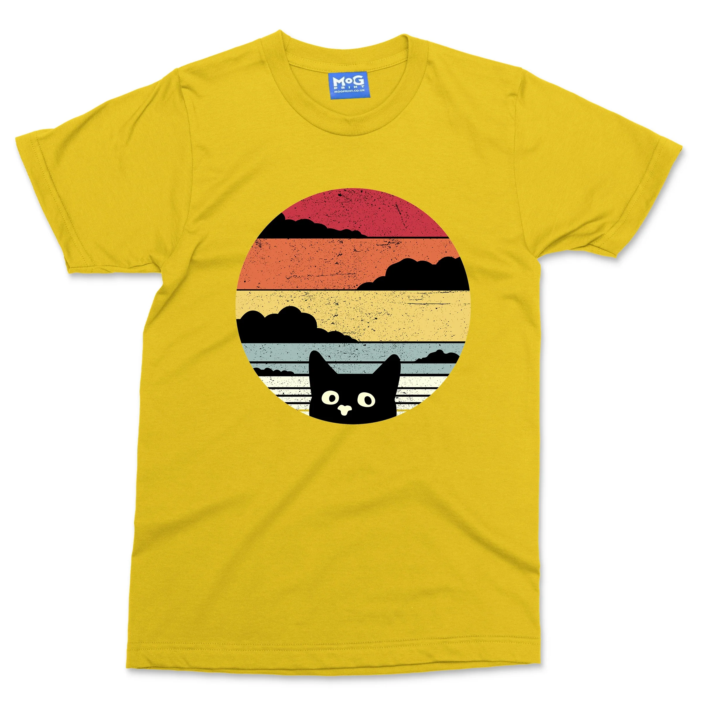 Retro Black Cat Funny T-shirt Pew Pew Vintage Cats Pet Owner Gift Kitty Cat Dad Mum Tee - Image 10