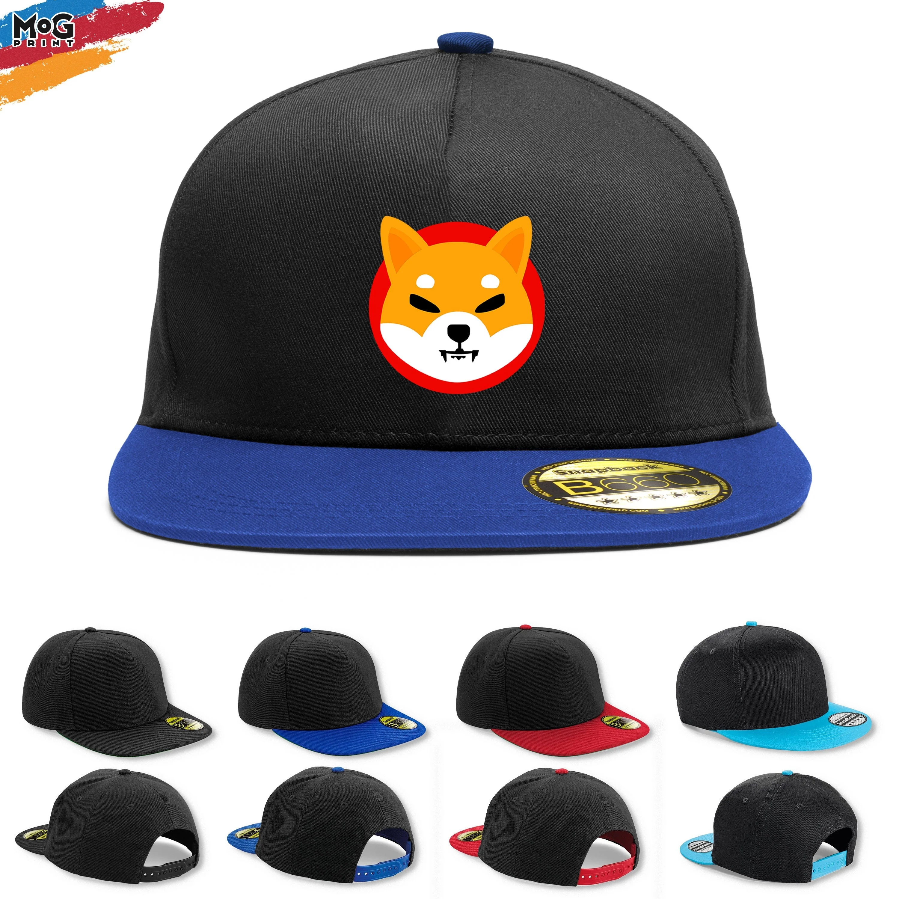 Shiba Inu Logo Crypto Snapback Hat, Funny Cryptocurrency Dog Coin, Shiba Inu Investor Gift, Just Hodl It Meme, Shiba Inu Hat, Unisex - Image 3