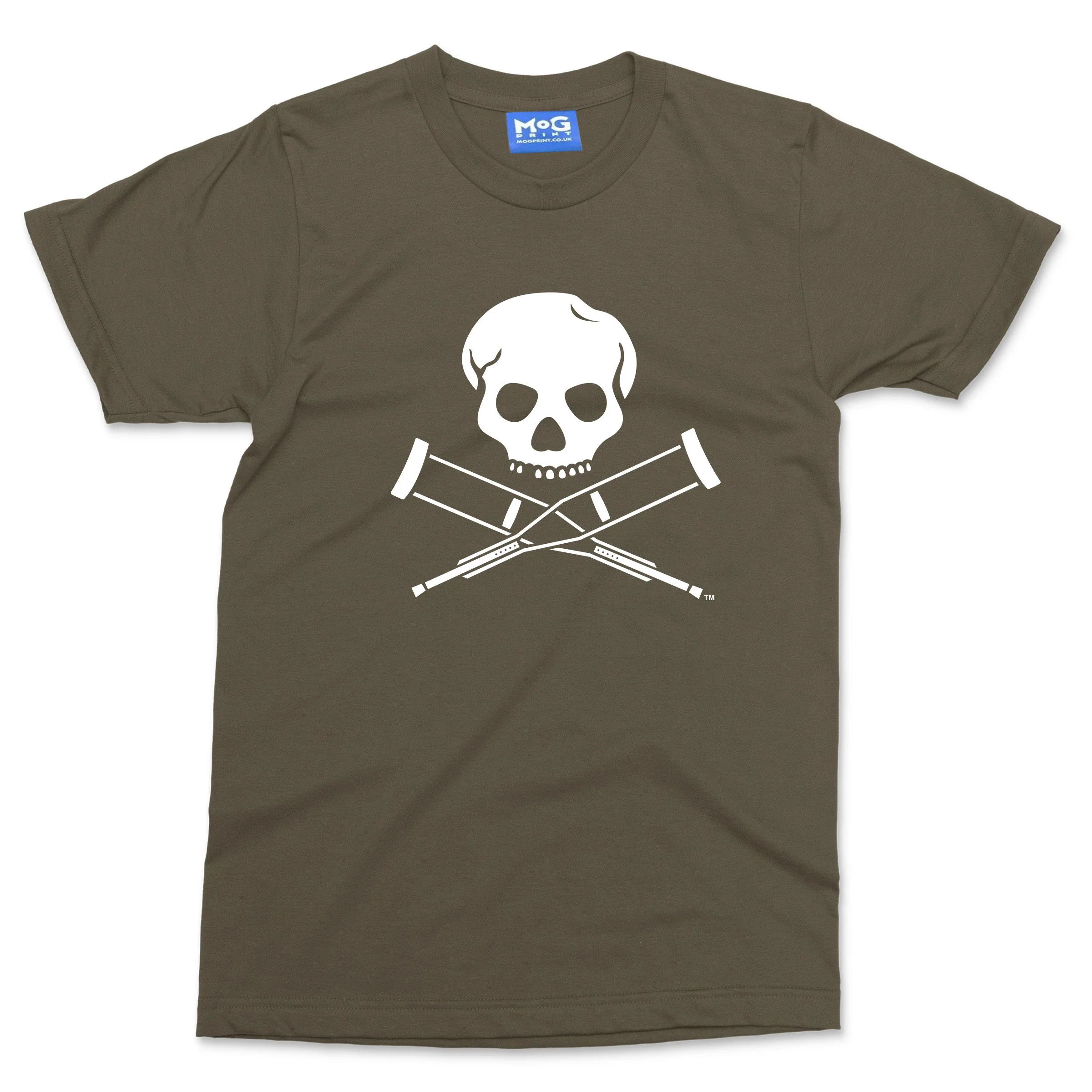Skull and Crutches Logo T-shirt Funny Jackass Inspired Tee Stunt Comedy Gift Top - Image 3