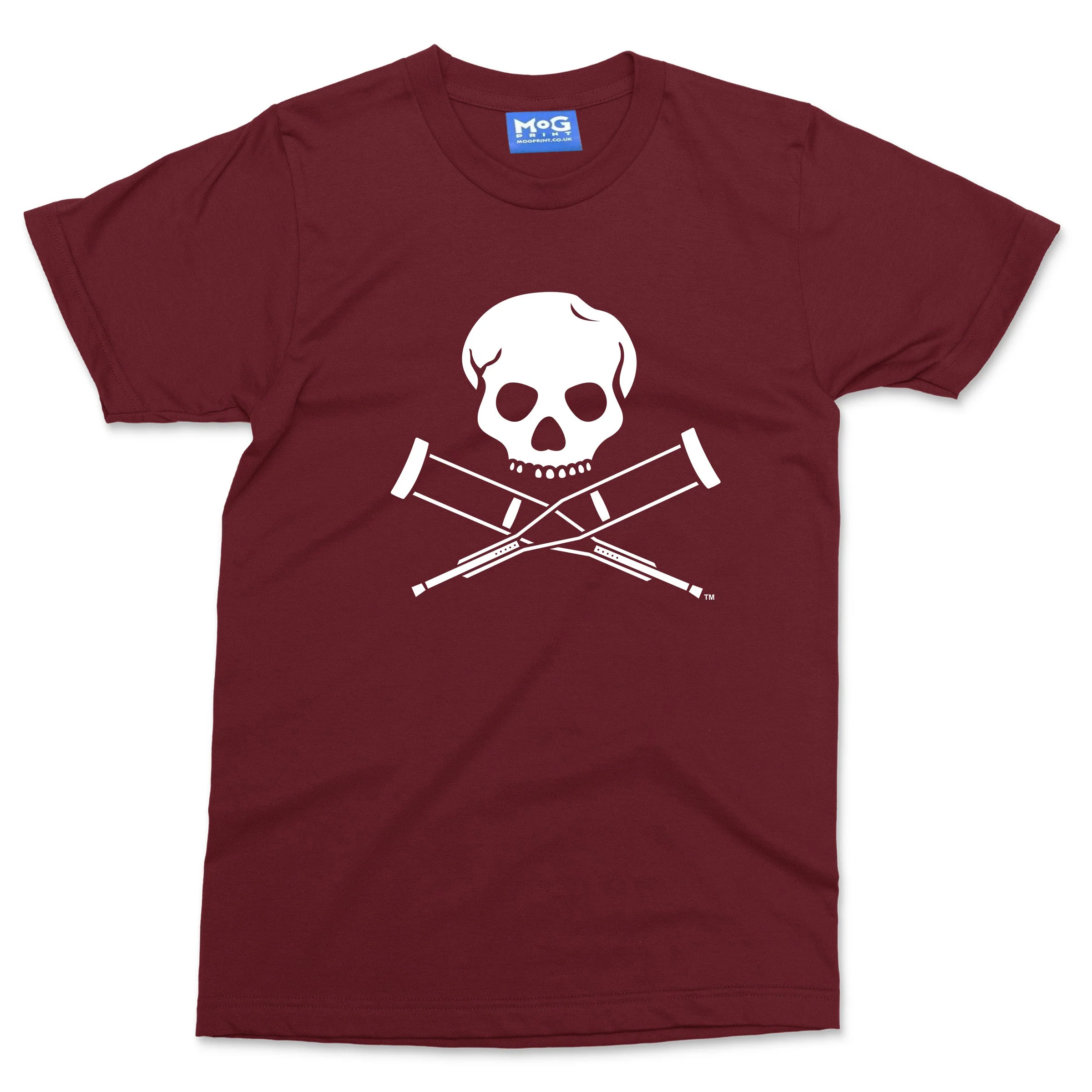 Skull and Crutches Logo T-shirt Funny Jackass Inspired Tee Stunt Comedy Gift Top - Image 5