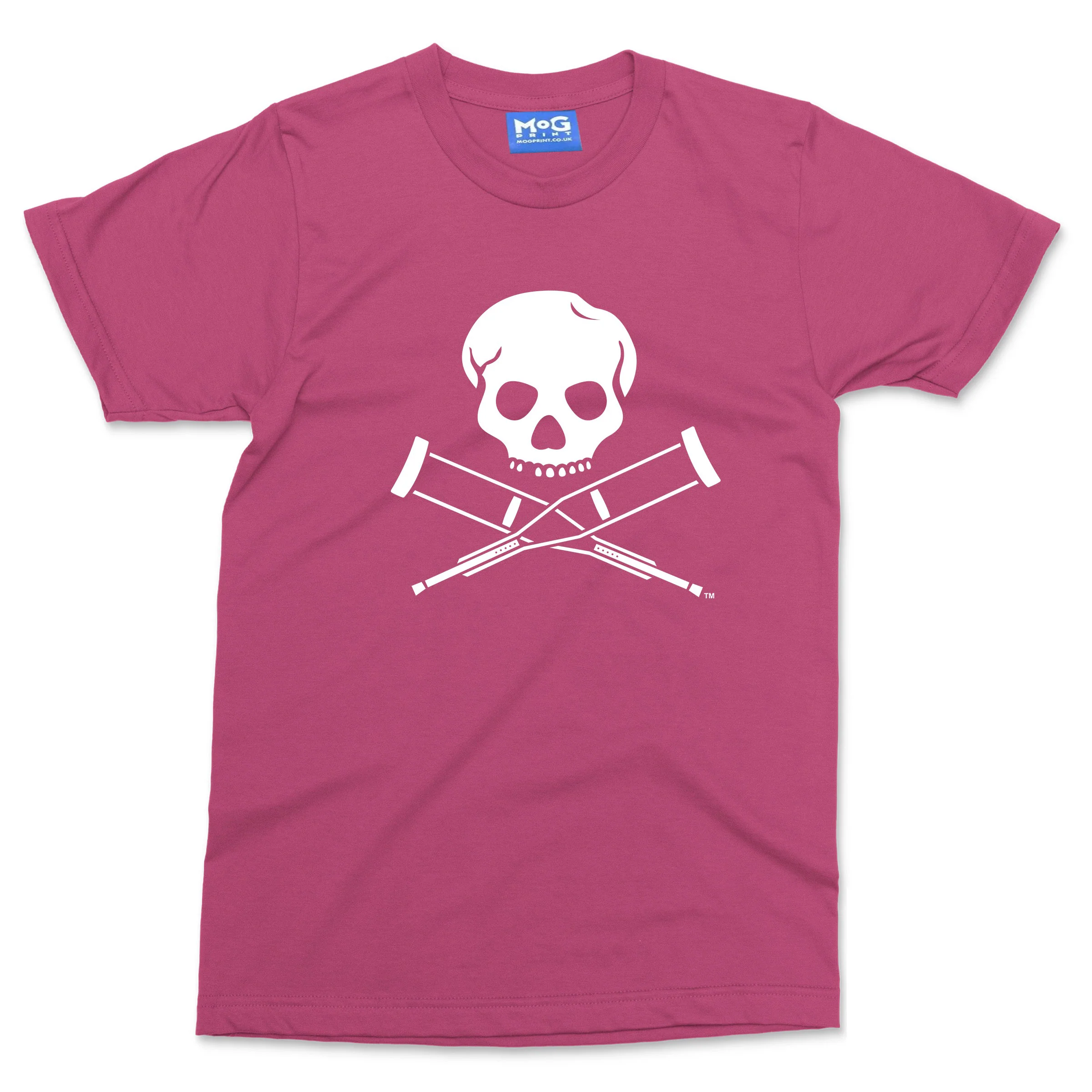 Skull and Crutches Logo T-shirt Funny Jackass Inspired Tee Stunt Comedy Gift Top - Image 7