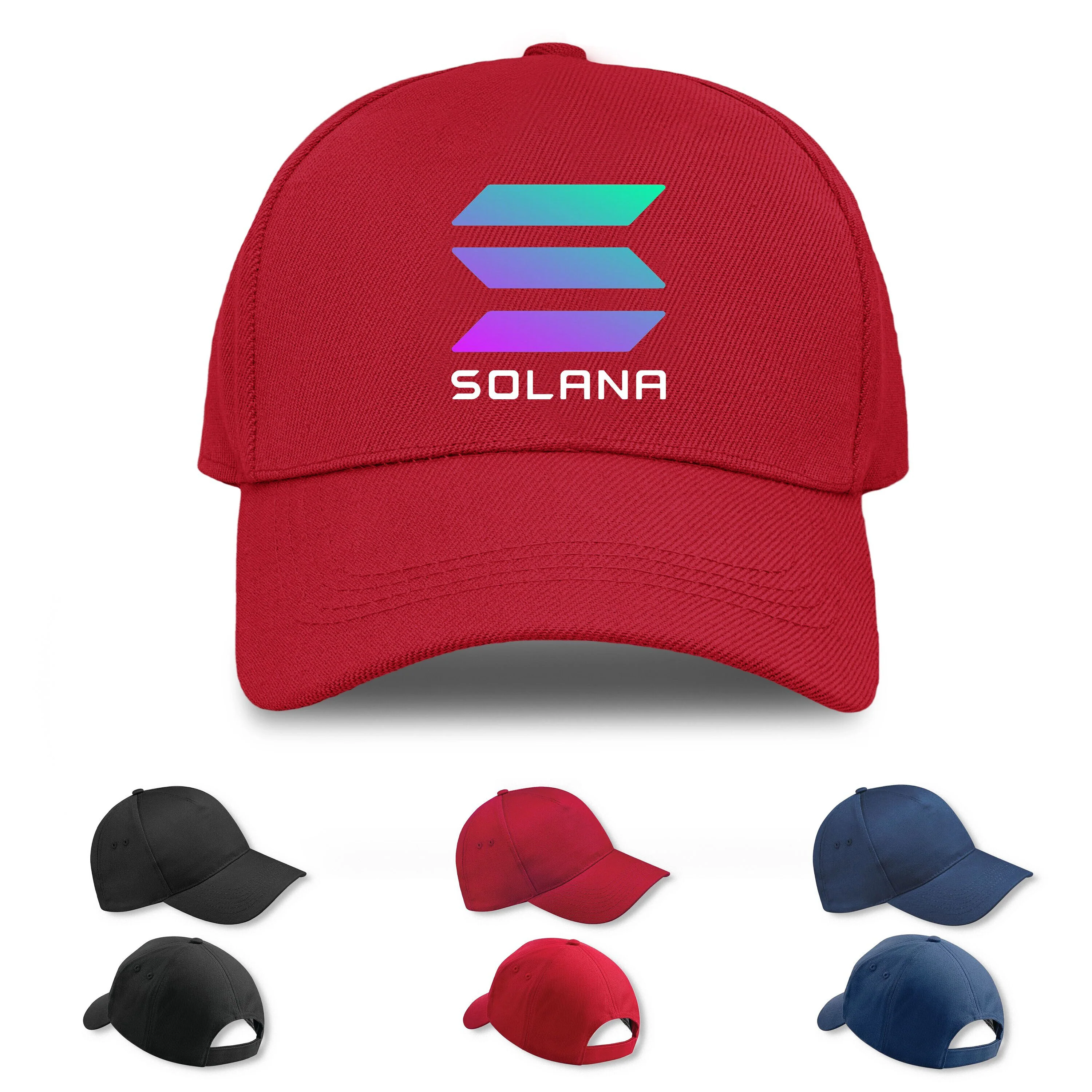Solana Logo Baseball Cap, Sol Cryptocurrency Hat, Solana Investor Gift, Solana Hat, Investor Dad Brother, Crypto Bull - Adult Unisex - Image 4