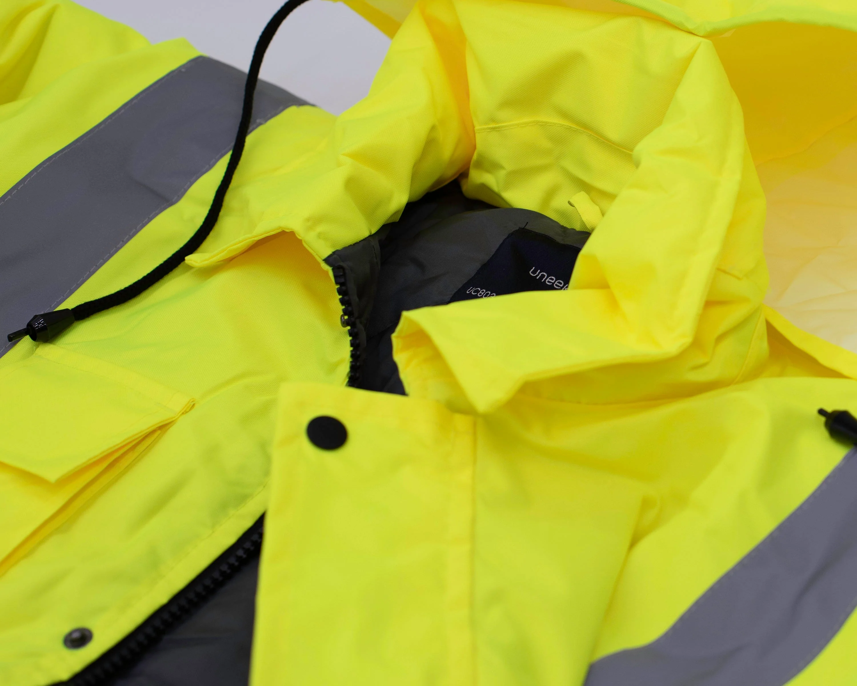 THINK BIKE High Visibility Bomber Jacket Bikers Slogan Biker Cyclist Wear Look Twice Biking Coat Road Safety Jacket - Image 5