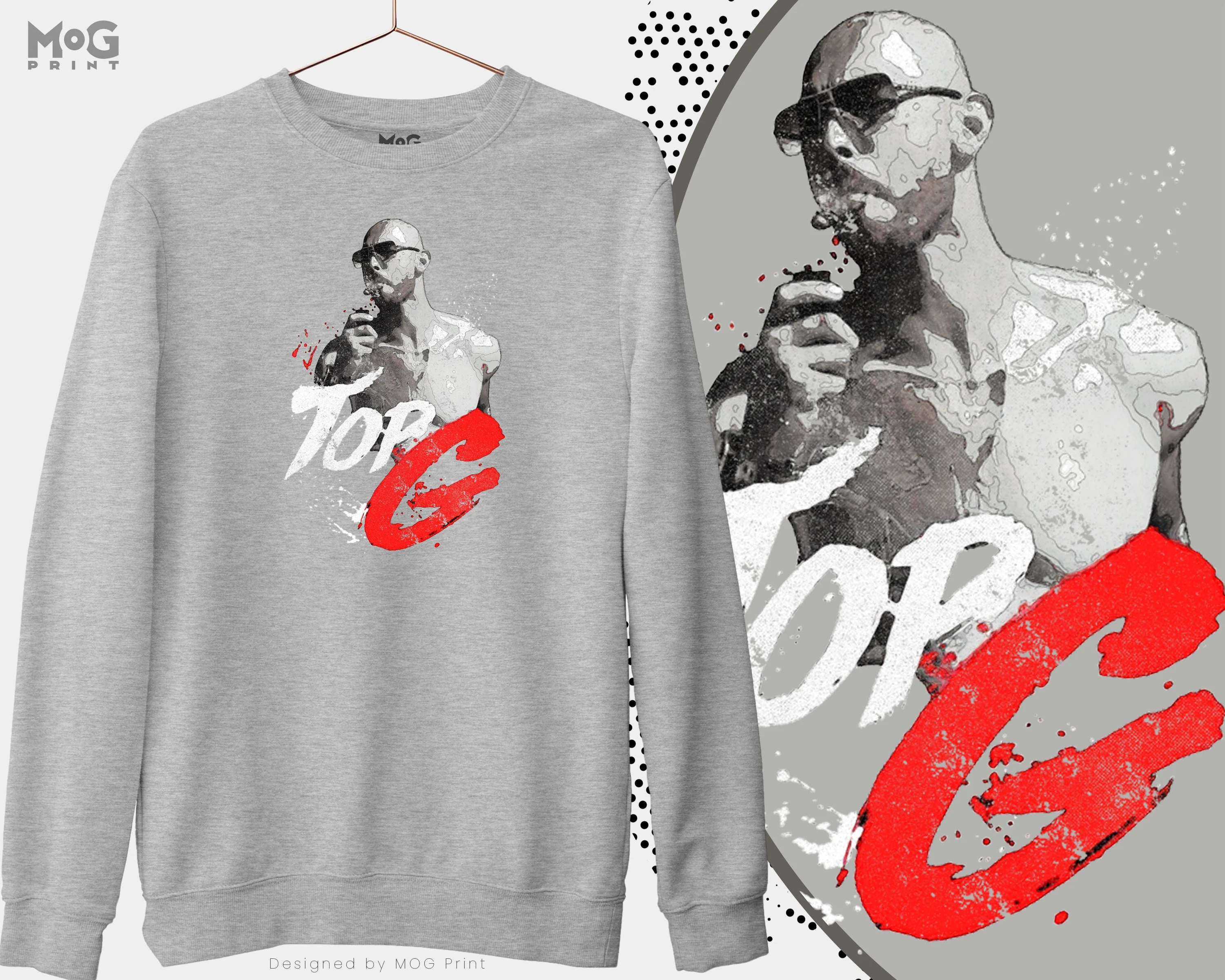 Top G Andrew Tate Sweatshirt, Top G Cobra Tate Sweatshirt, Alpha Hustler Jumper, Gangster Kickboxer, Gift for Boyfriend, Unisex Sweater - Image 2