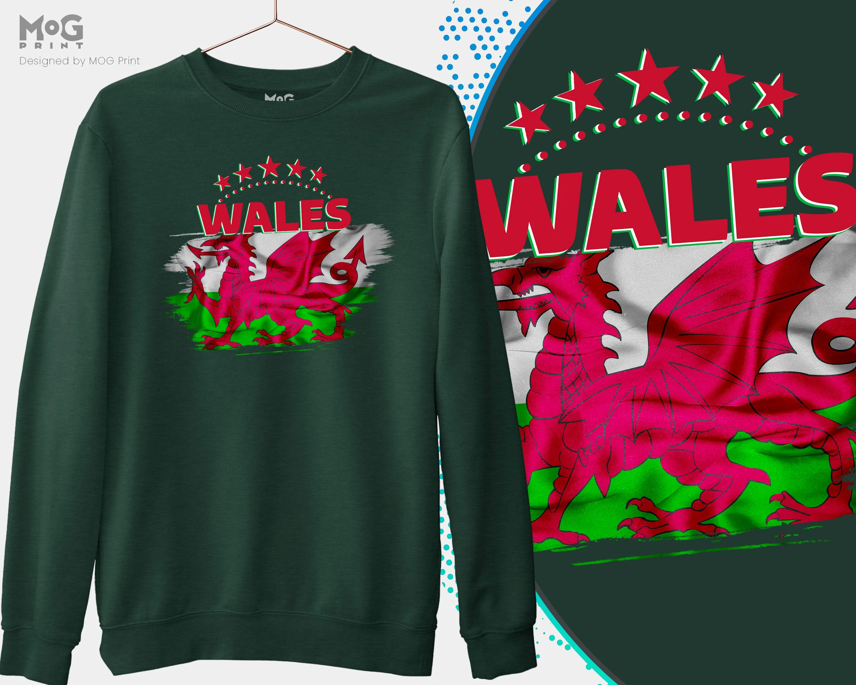 Wales Football Jumper, Flag Cymru Welsh Flag Sweatshirt Welsh Football Shirts Wales Flag World Football Cup Welsh Football Kit - Image 2