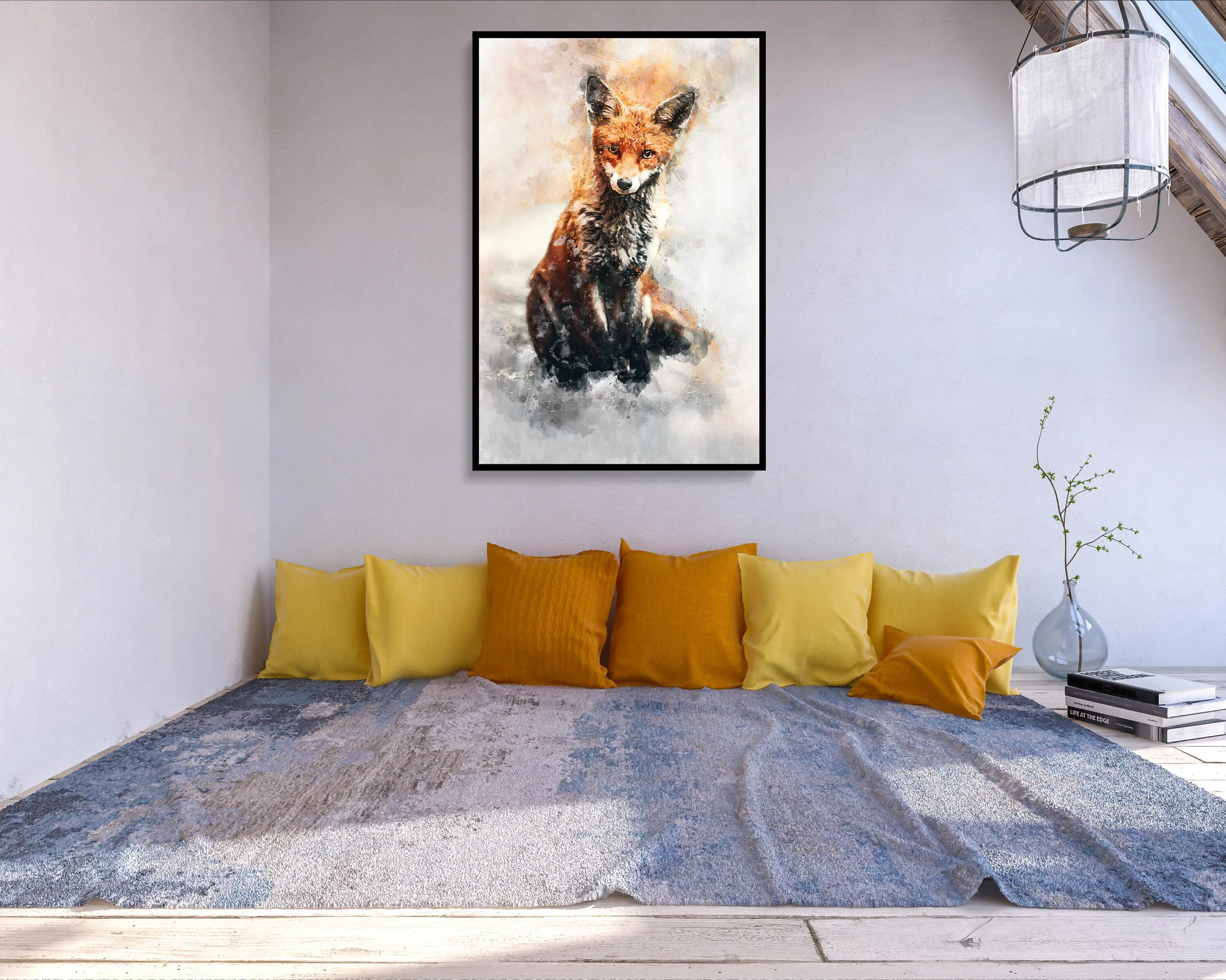 Watercolour Fox Poster Portrait Styled Large Wall Art Poster Perfect Gift Home Decor, Premium Quality, Animal Poster Print From A4 - A0 - Image 10