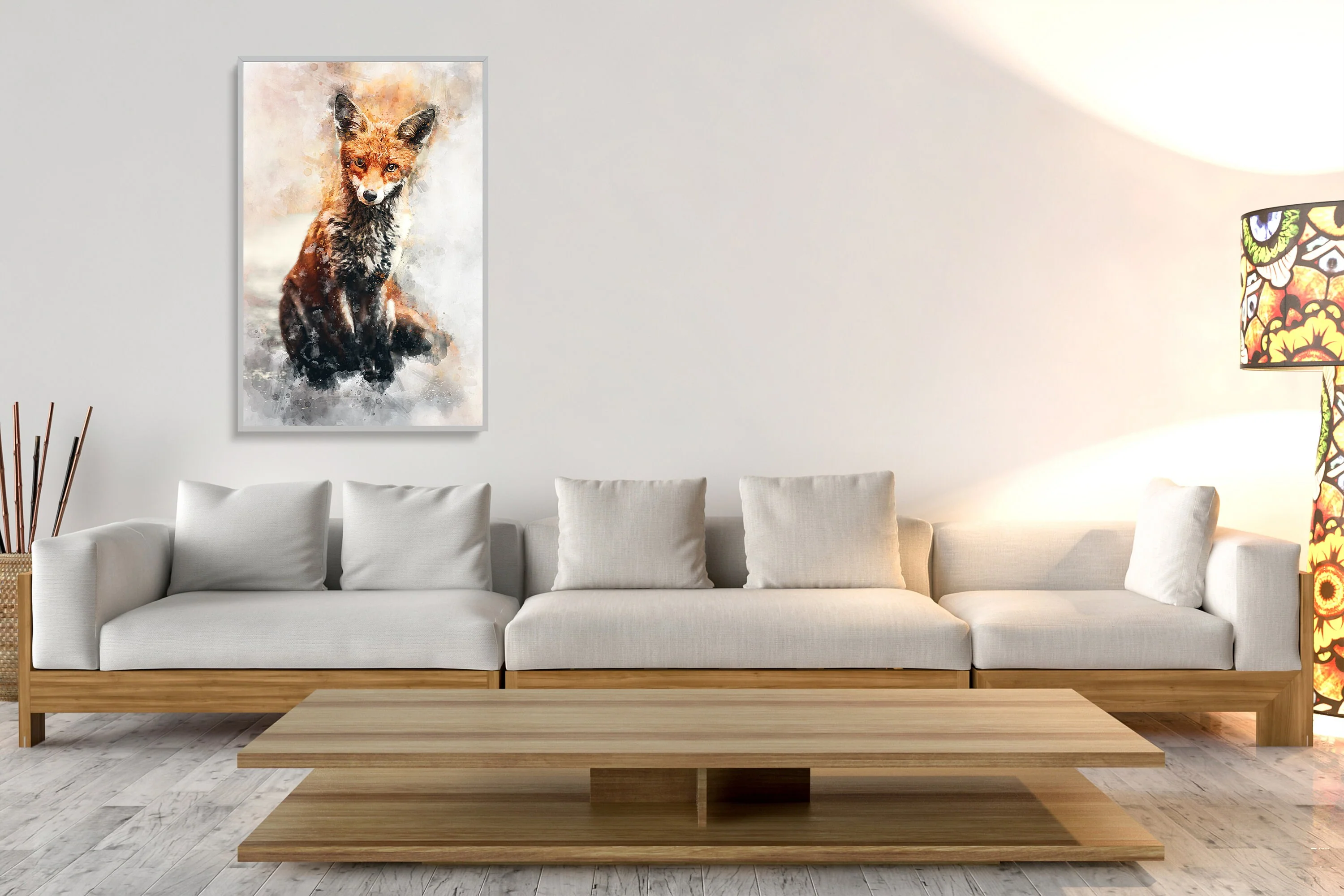 Watercolour Fox Poster Portrait Styled Large Wall Art Poster Perfect Gift Home Decor, Premium Quality, Animal Poster Print From A4 - A0 - Image 6